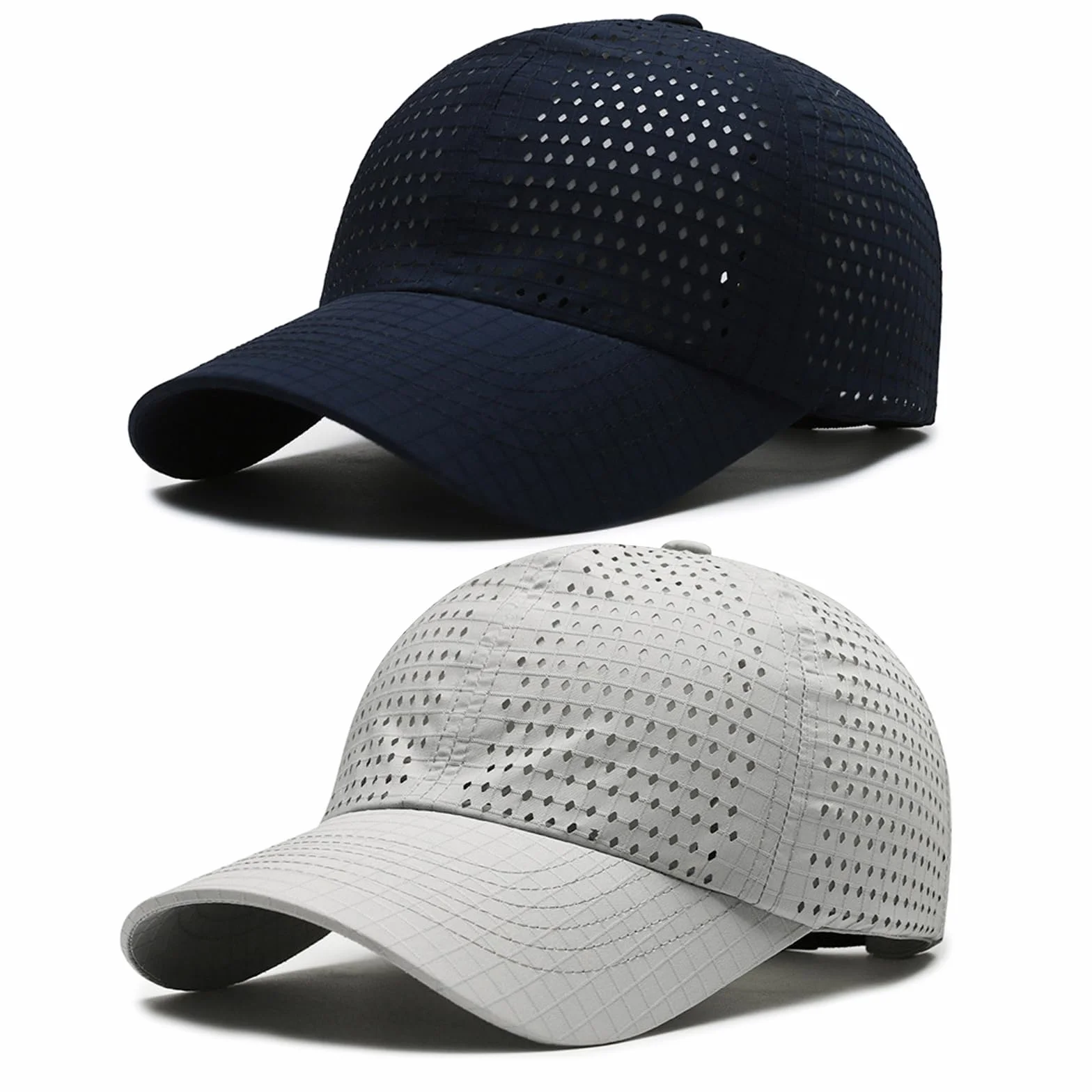 Gorra de Béisbol Transpirable para Hombre, Gorra Running Secado Rápido Malla, Protección Solar Plegable Ajustable