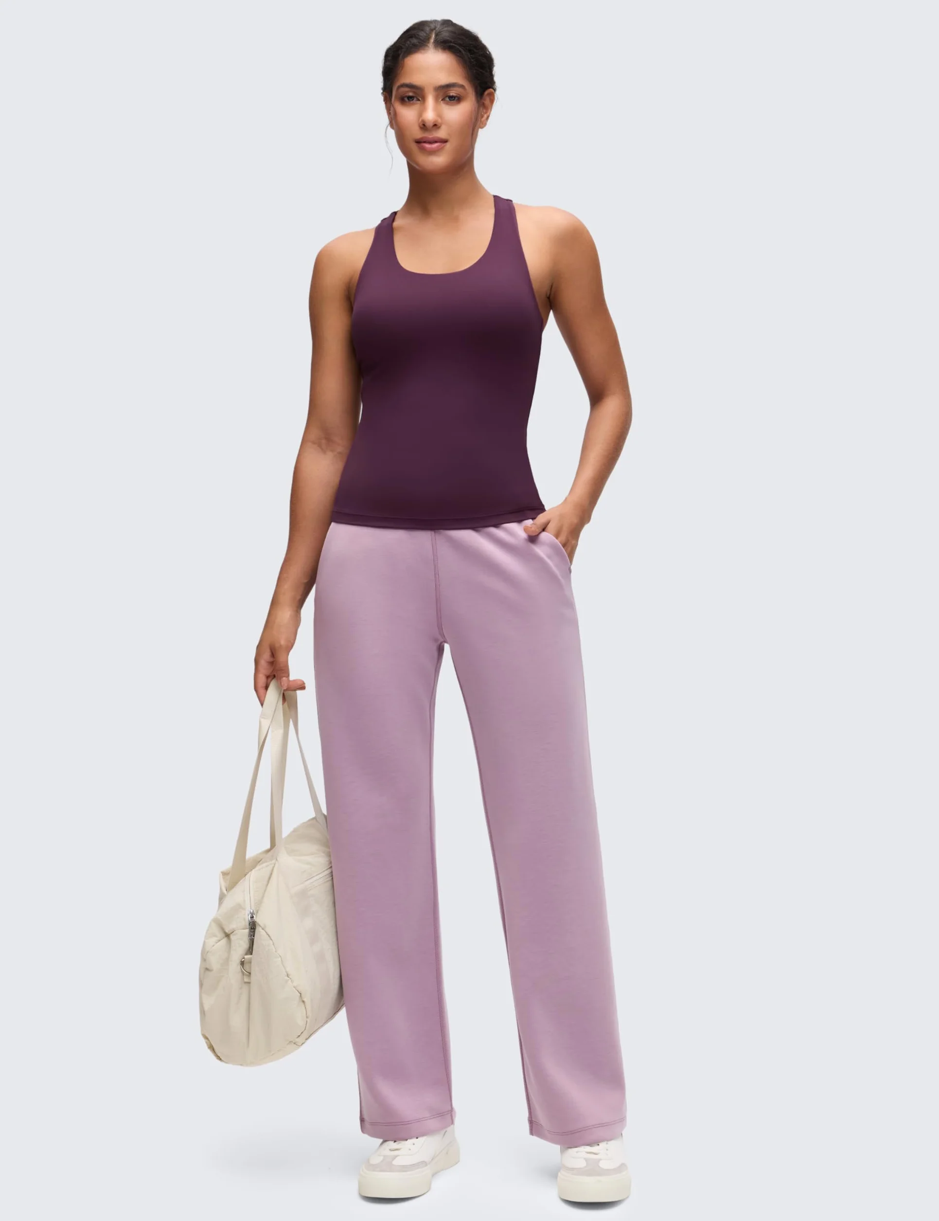 CRZ YOGA Mujer Butterluxe Camiseta Sin Mangas con Sujetador Incorporado