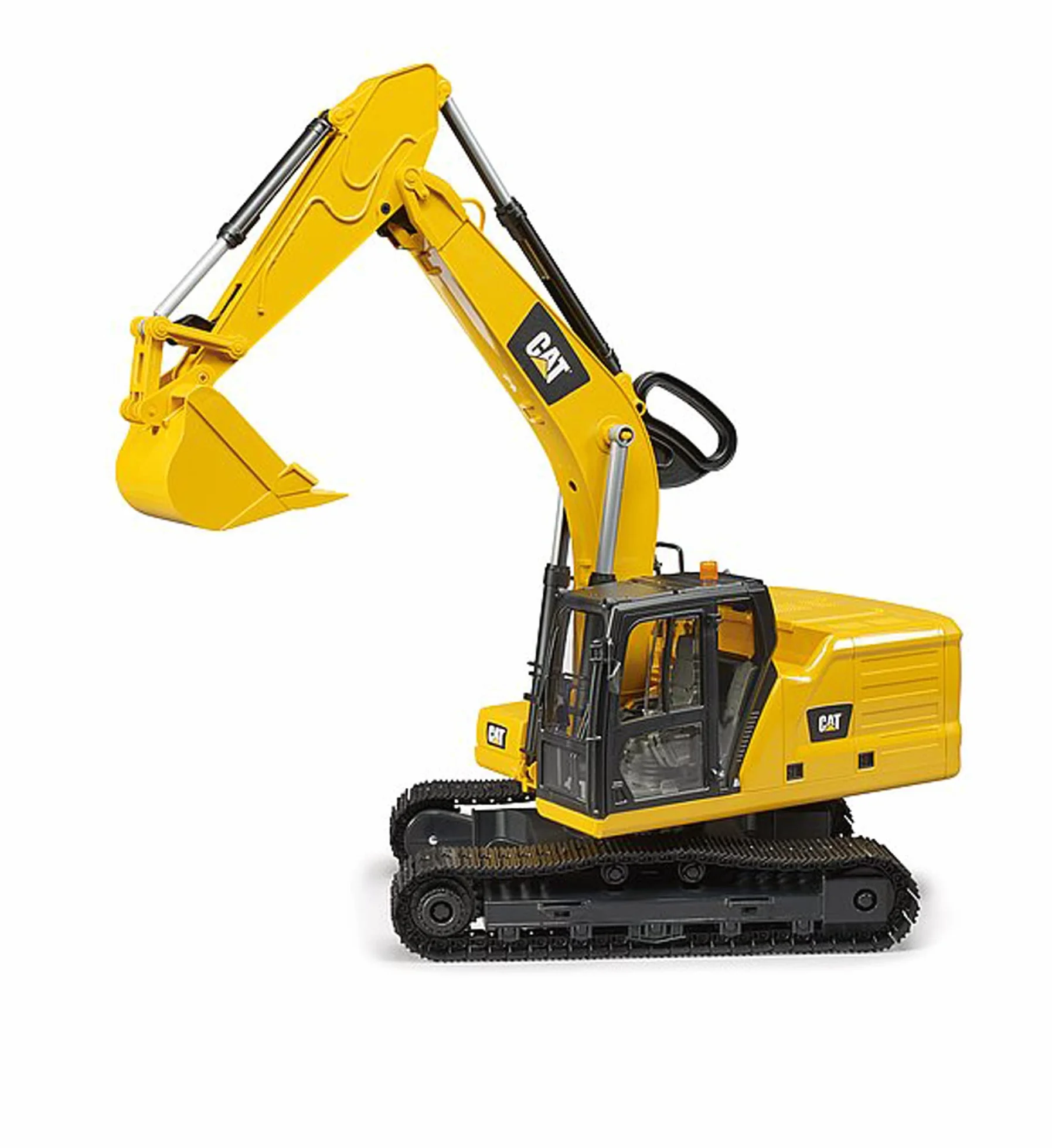 bruder 02483 - Excavadora de cuchara Cat, vehículo para obras, excavadora de cuchara, vehículo
