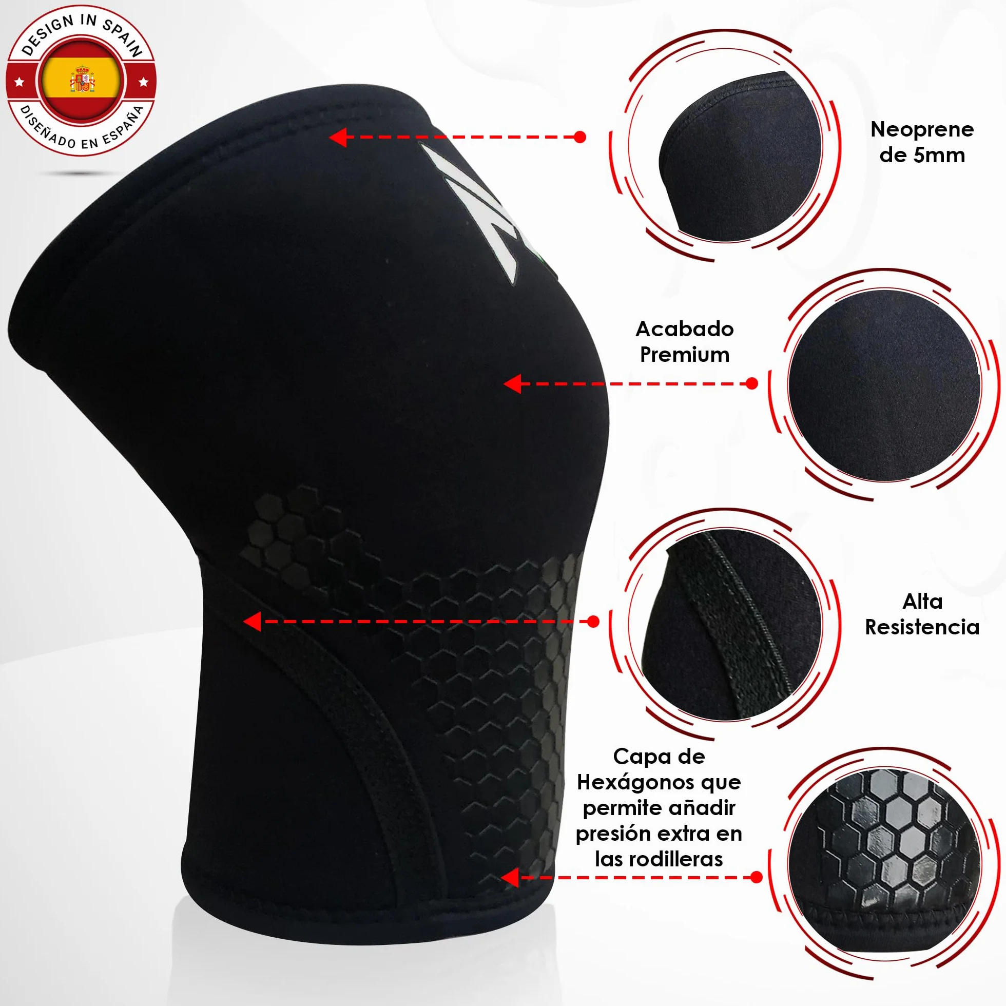 Rodilleras Crossfit Neopreno 5mm MERCURYAL Pack 2 para Entrenamiento Gym