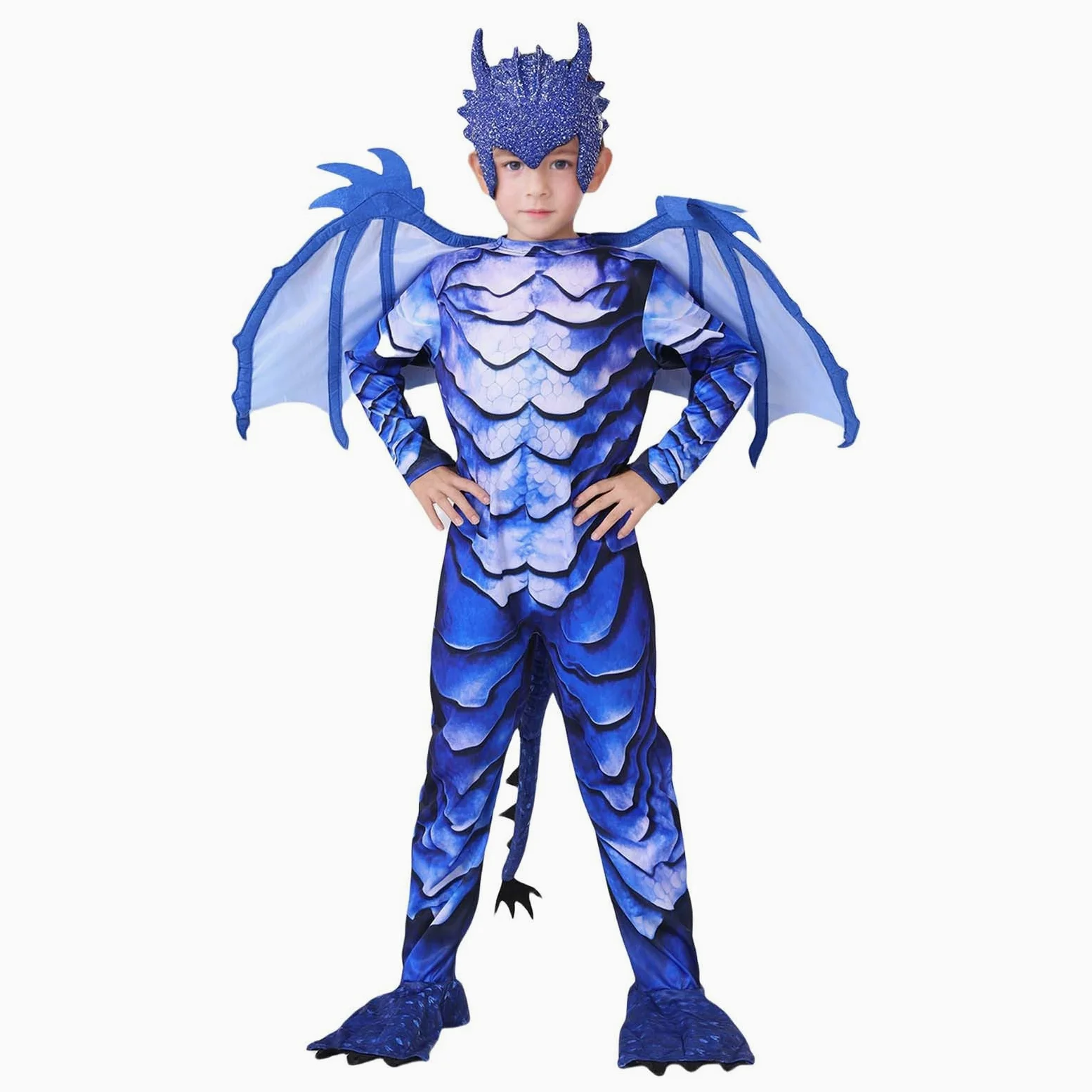 Generisch Disfraz infantil de verano para Halloween, cosplay, heladas, juego de rol, dinosaurios, ropa de fiesta