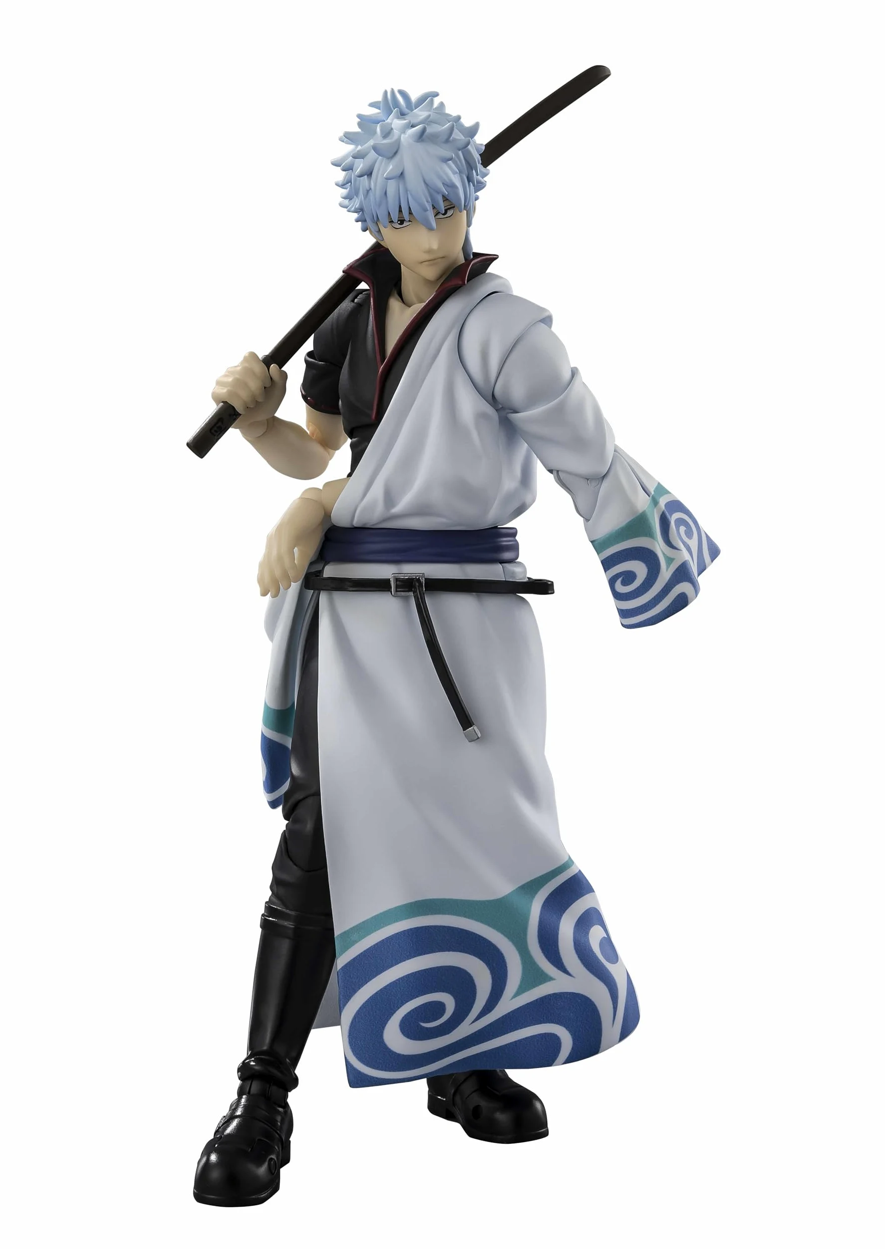 TAMASHII NATIONS S.H. Figuarts Gintama Gintoki Sakata Aprox. Figura de acción prepintada de PVC y ABS de 5.7 Pulgadas