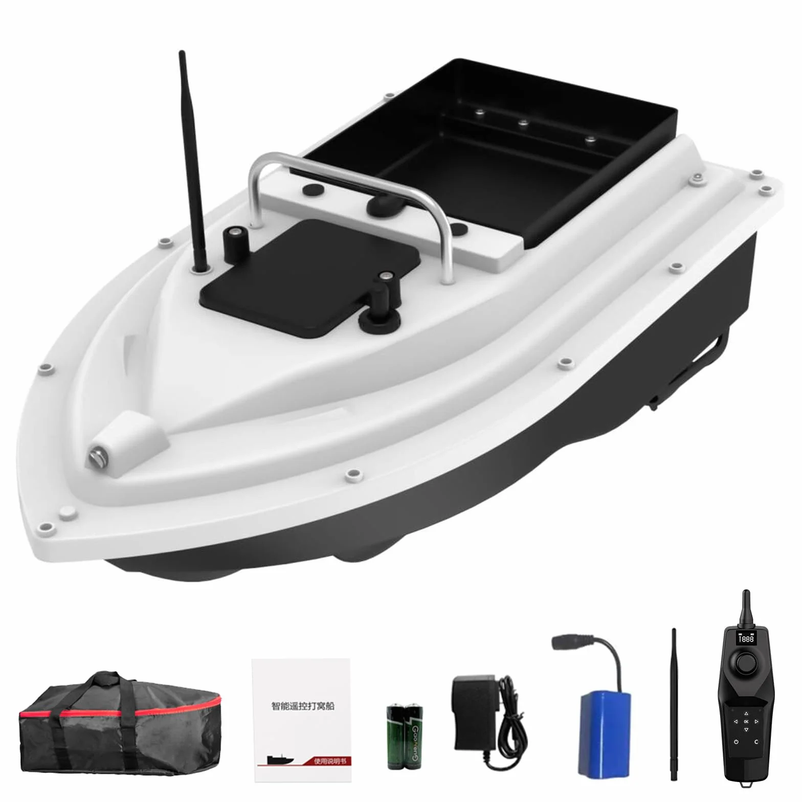 Kavolet Barco de Cebo GPS 500M RC Cebo Barco de alimentación Pesca Cebo Barco de Entrega de Cebo inalámbrico Control Remoto Pesca Cebo Barco Pesca alimentador Barco 12000mAh batería de Gran Capacidad