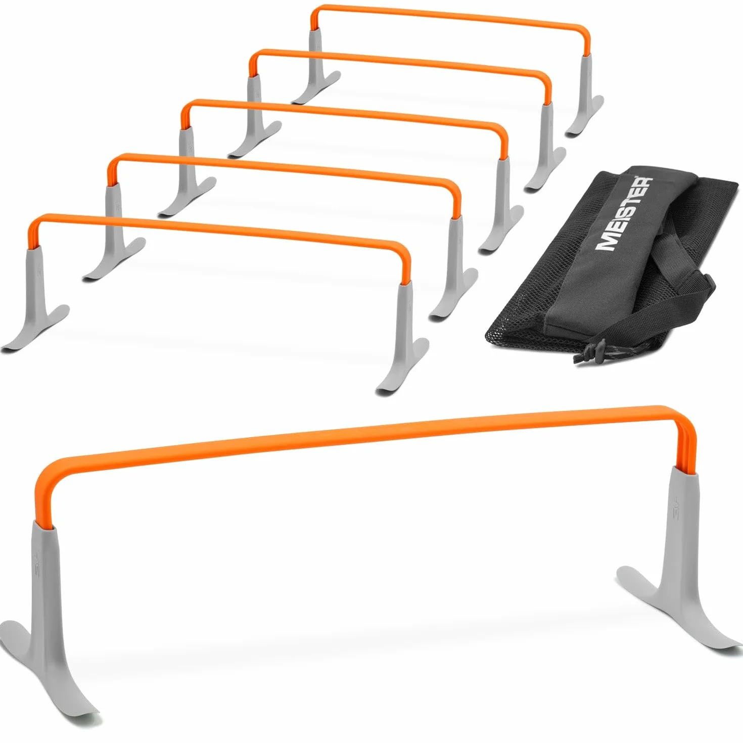 Meister ZoomFlex Obstáculos de agilidad con bolsa de transporte, entrenamiento de velocidad modular Flex-Safe