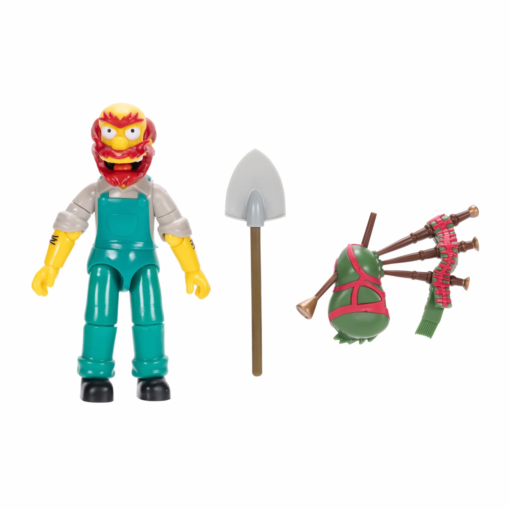 Los Simpsons - Figura Groundskeeper Willie de 13 cm Totalmente articulada - Figura Coleccionista de los Simpsons - para Niños 3 Años +