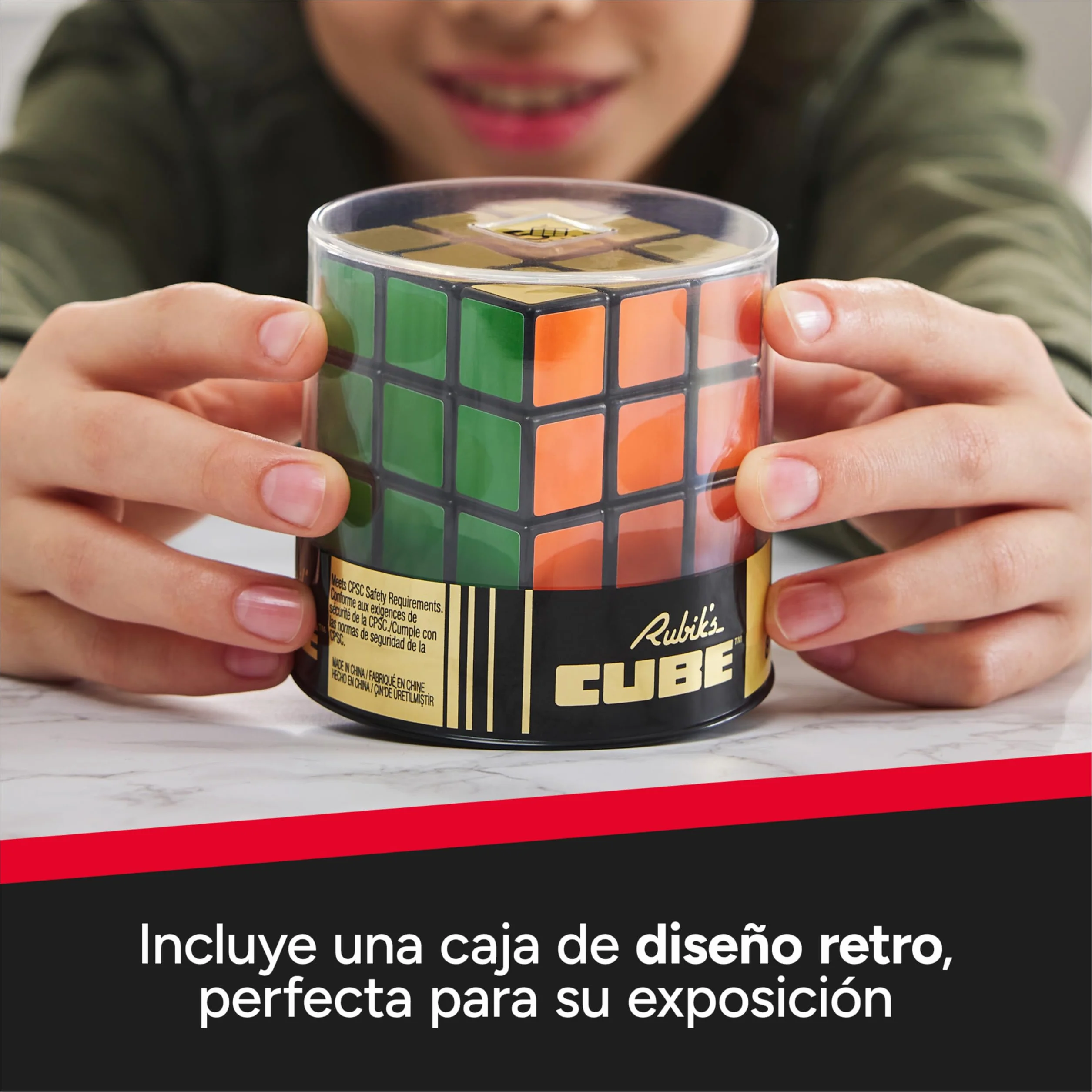 Rubik's - Cubo DE Rubik EDICIÓN Especial Retro 50 Aniversario - Juego de Rompecabezas, Cubo Mágico para Desafiar la Mente - 6068726 - Juguetes Niños 8 Años + - Regalo Niño 8 Años +