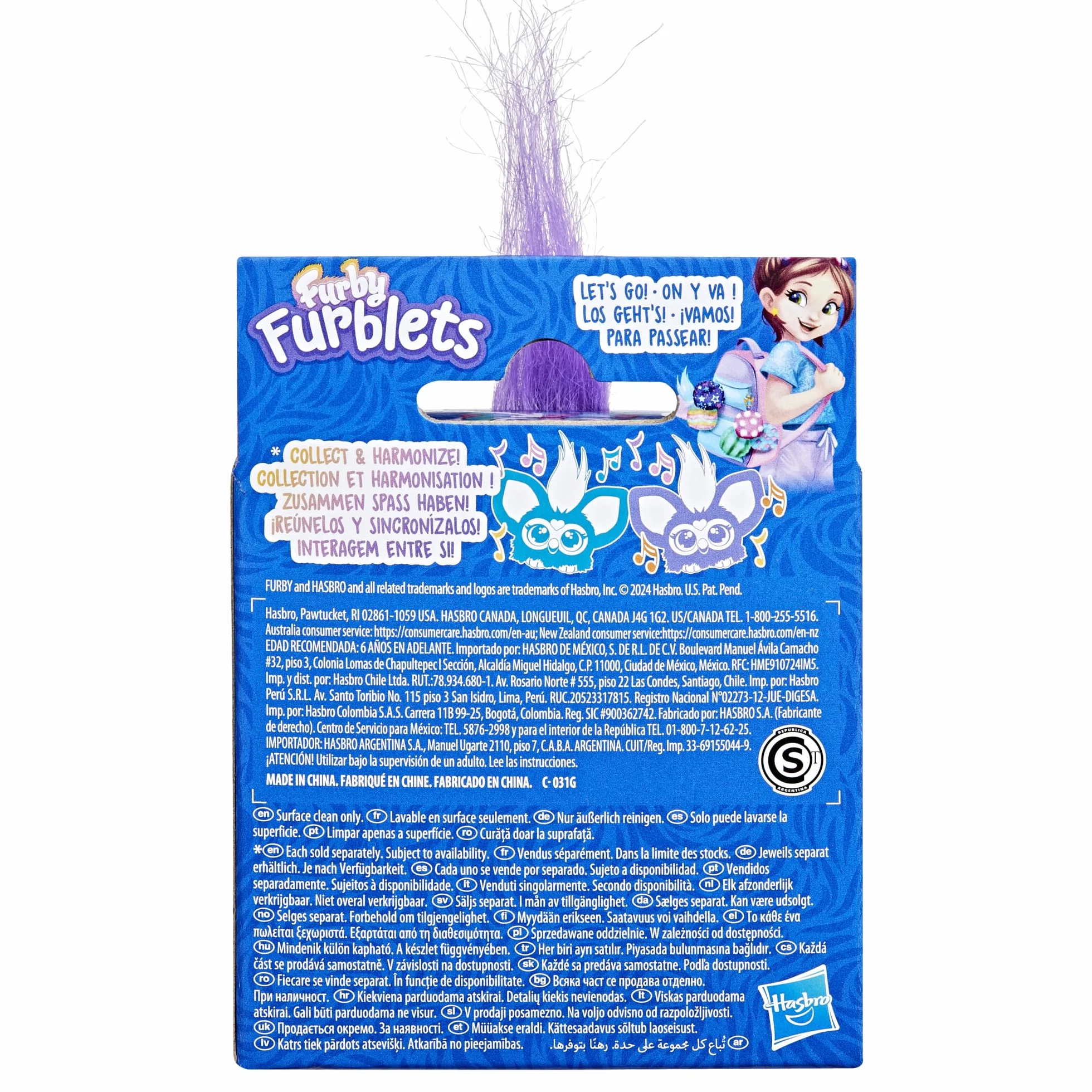 Hasbro Furby Furblets, MER-May, Peluche Electrónico, Tamaño Mini, Juguete para Niñas y Niños de 6 Años o Más, Pilas Incluidas, Coleccionable, Fantasía, Accesorios Resistentes, Muñeco para Regalo