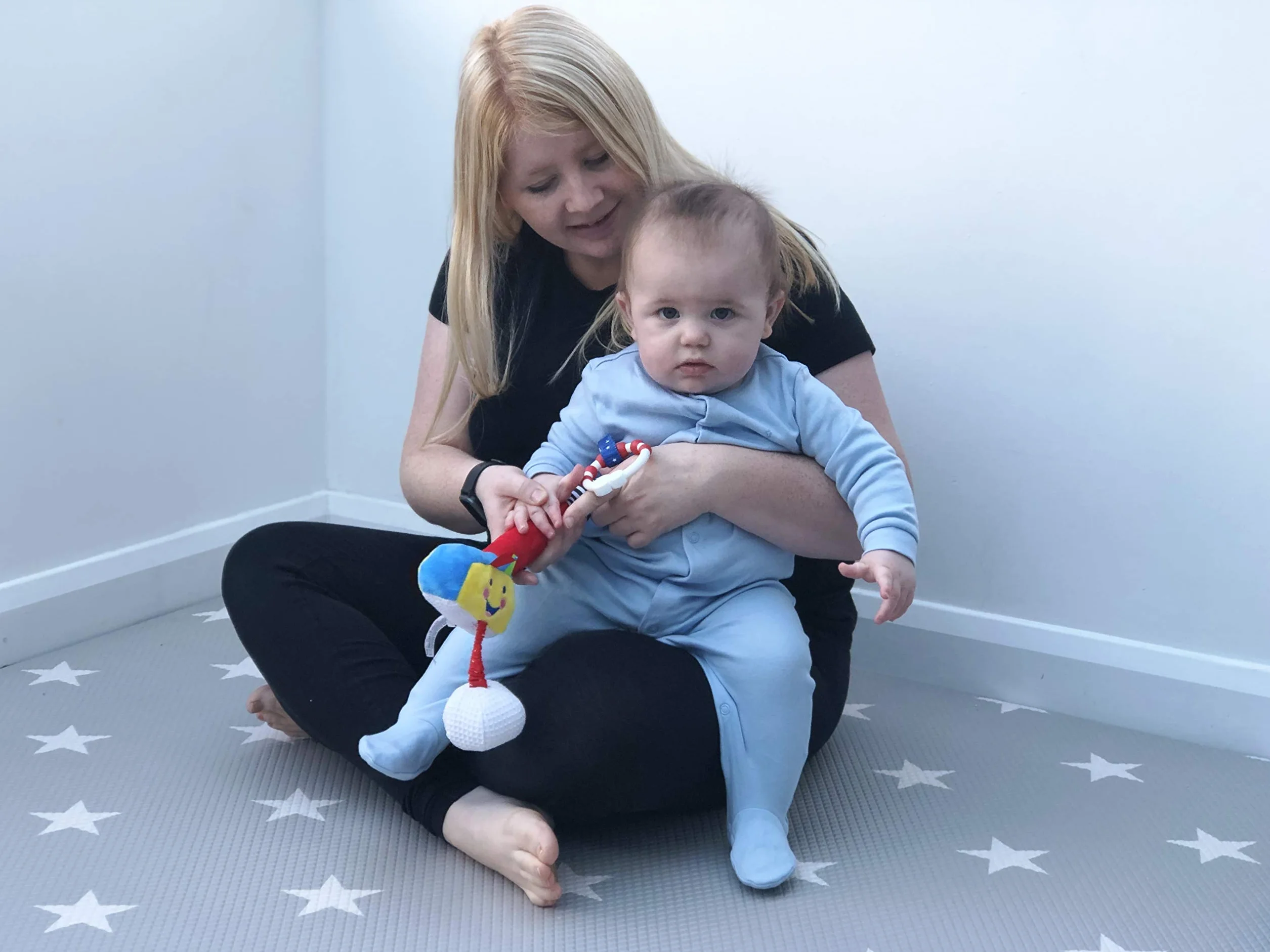 Little Sport Star Club de golf y pelota para bebés, juguete con clip para golfistas, adecuado desde el nacimiento, para llevar o en casa, regalo para bebé, chirridos, sonajeros y crujidos, un juguete