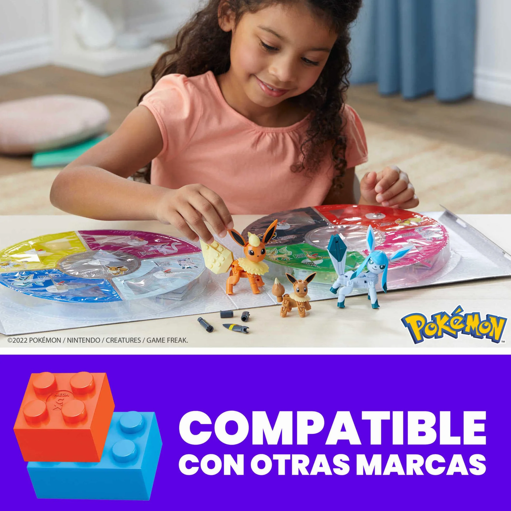 Mega Construx™ Pokémon™ Pack de evoluciones Eevee, juguete de construcción niños +6 años (Mattel GFV85)