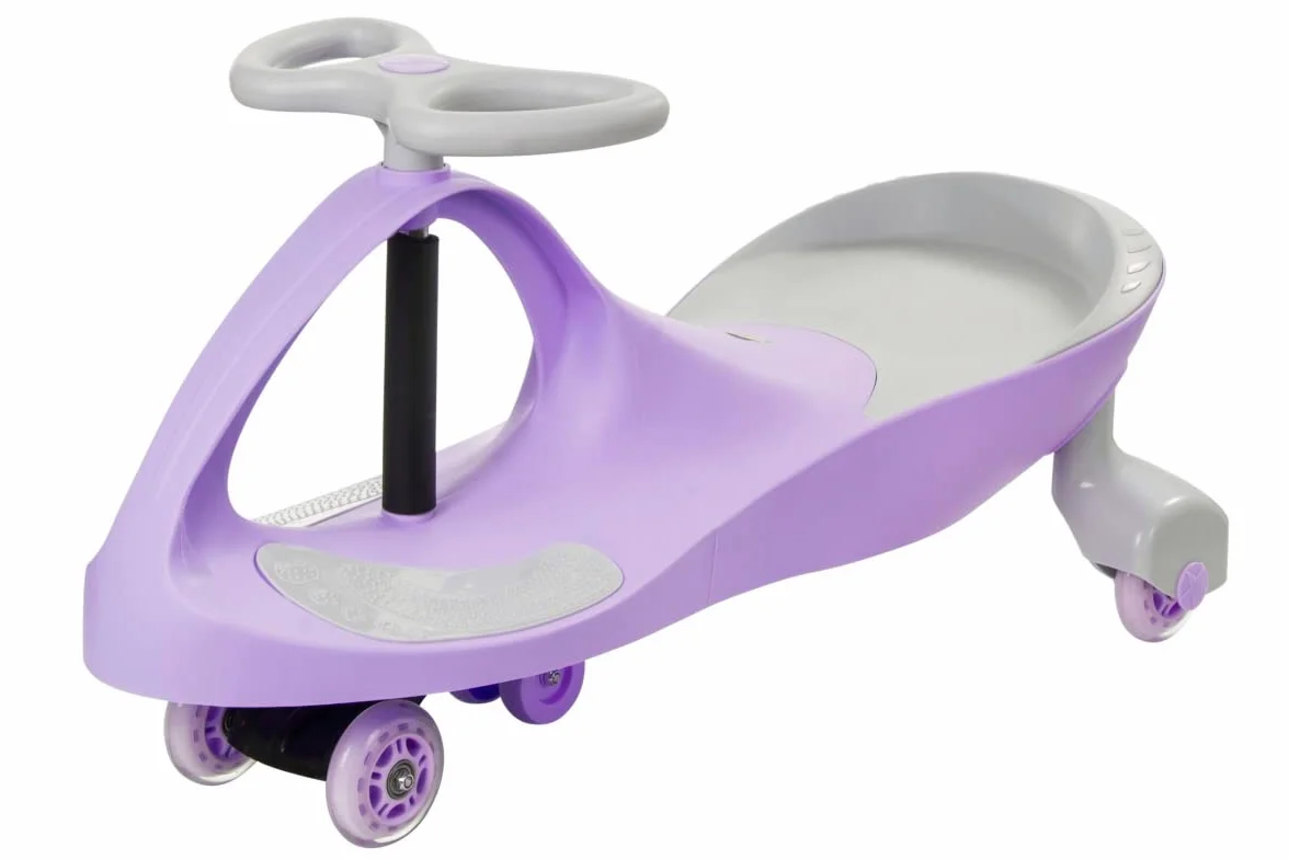 Coche para bebés 3+, TwistCar, Coche para niños pequeños, Vehículo para niños y niñas, Coche Giratorio con Volante, Ruedas de Goma, Capacidad de Carga hasta 120 kg, LED púrpura
