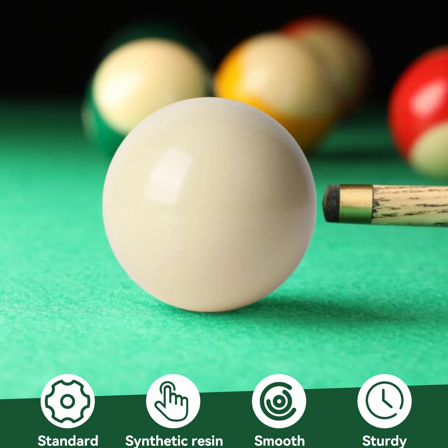 Bola Blanca de Billar Snooker 2 Piezas 5,72cm Resina Estándar para Entrenamiento