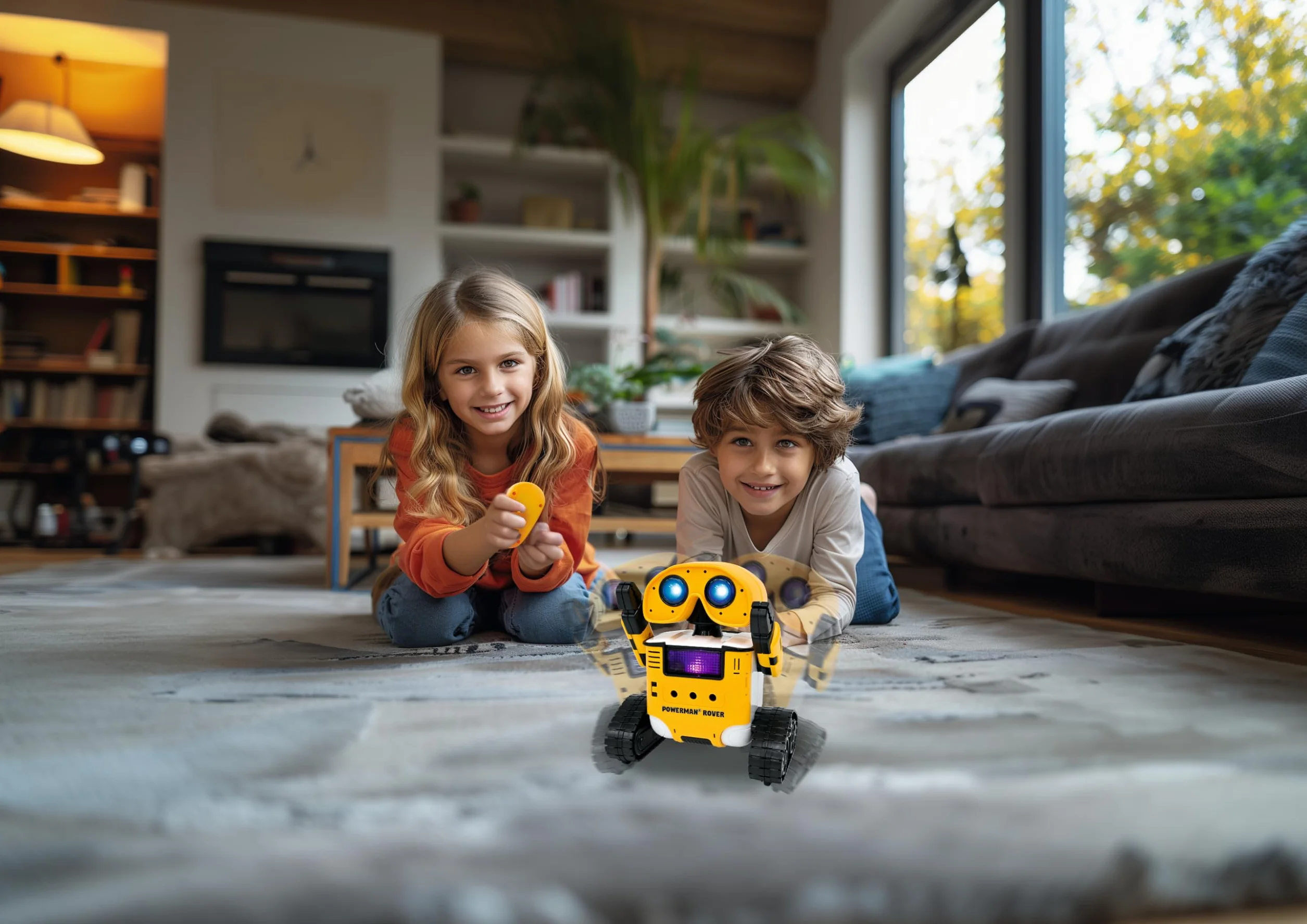 LEXIBOOK, Powerman Rover, Tu Adorable Robot controlado a Distancia, Control Remoto y por Gestos, Reproduce música y Baila, Repite lo Que Dices, Efectos de luz y Sonido, Programable Stem, ROB14