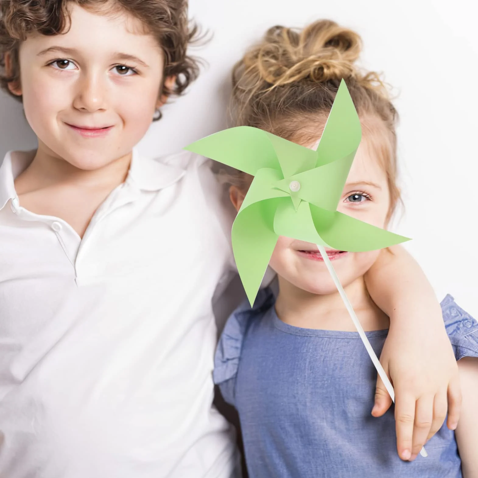 COHEALI Molinillos de Viento de Papel para Niños 8 Piezas Colores Mezclados para Manualidades Creativas Montaje y Dibujo Juguetes Educativos para Fiestas y Actividades Familiares