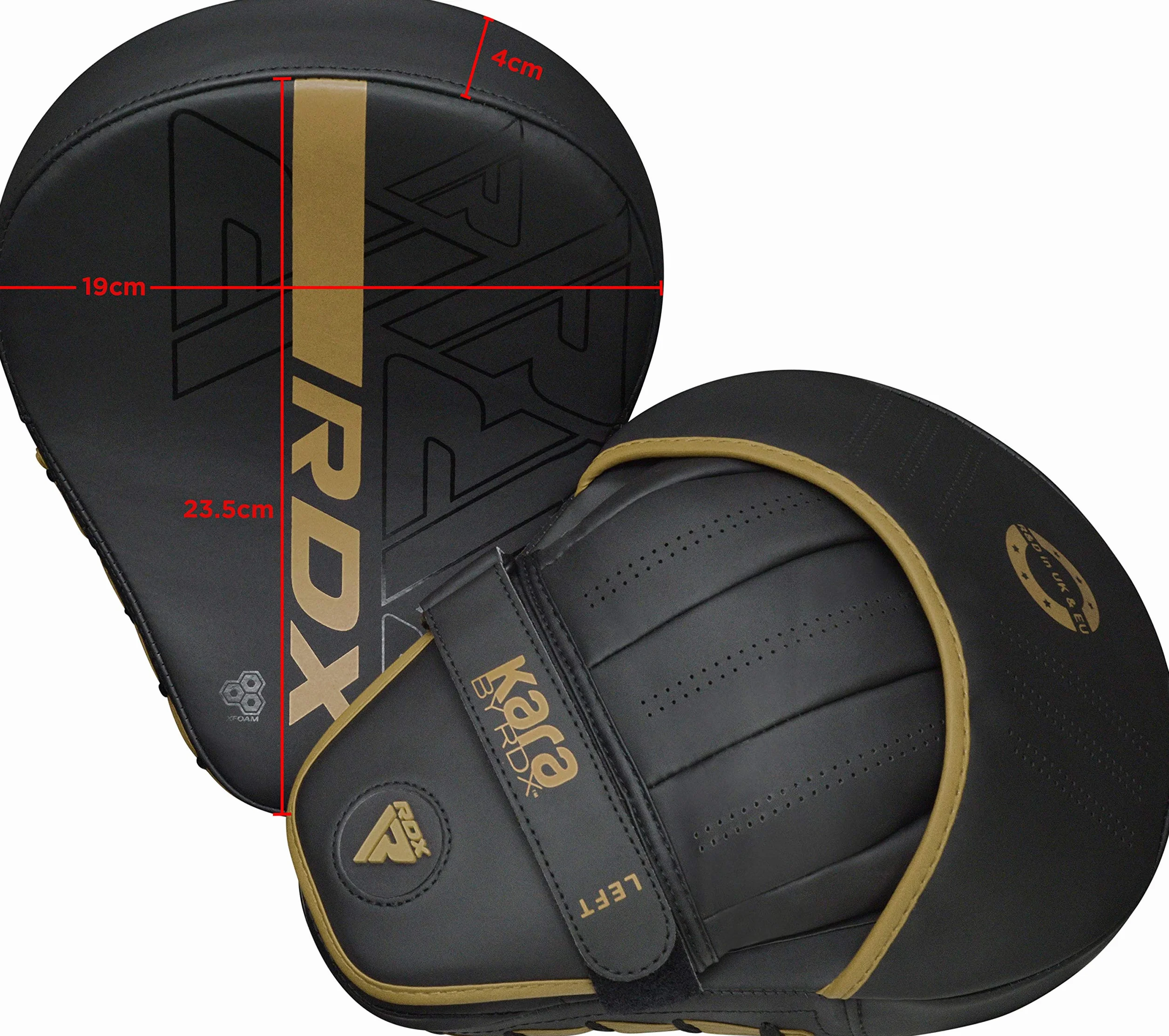 RDX Manoplas de Boxeo Muay Thai MMA Entrenamiento Paos, Maya Hide Cuero Curvadas Boxing Pads