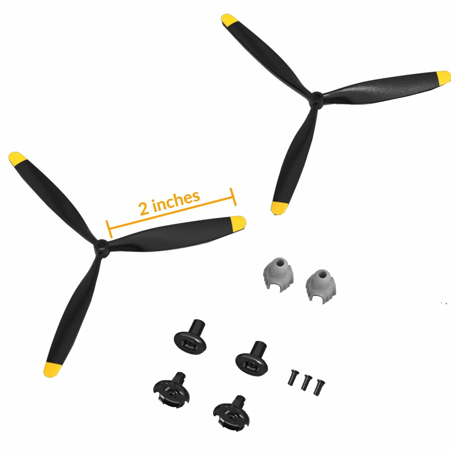 Juego completo de hélice de 3 hojas P7610805 para VOLANTEX RC Plane 761-8B Nueva versión F4U Corsair / 76116 P47 Thunderbolt, 4 juegos