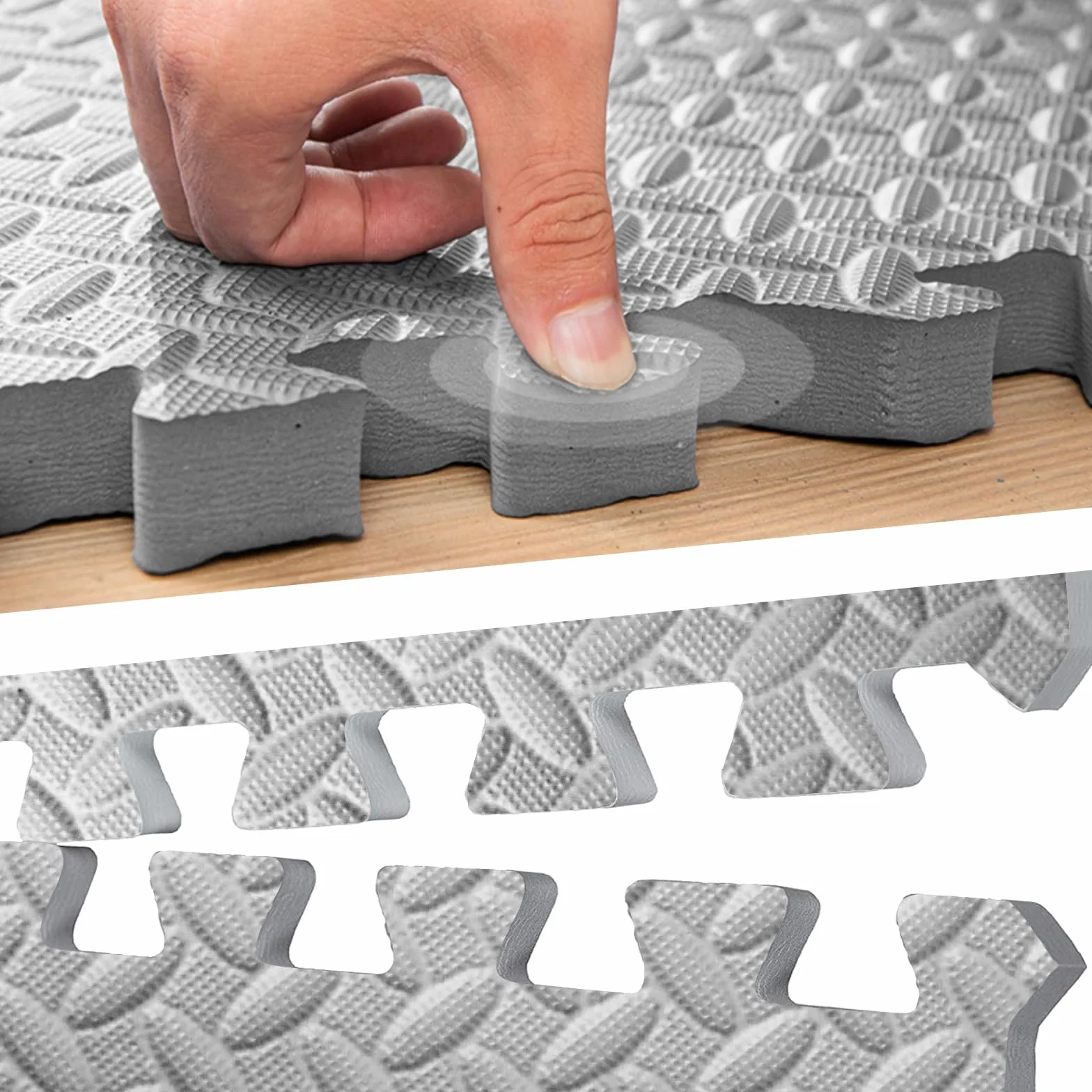 Alfombra Puzzle Bebe 20 Piezas, Tapete Puzzle, Colchoneta Bebé Suelo, Alfombra Gateo PE Espuma, Alfombrillas para Puzzles Suave y Seguro, Antideslizante y Resistente al Desgaste 30 * 30 * 1cm