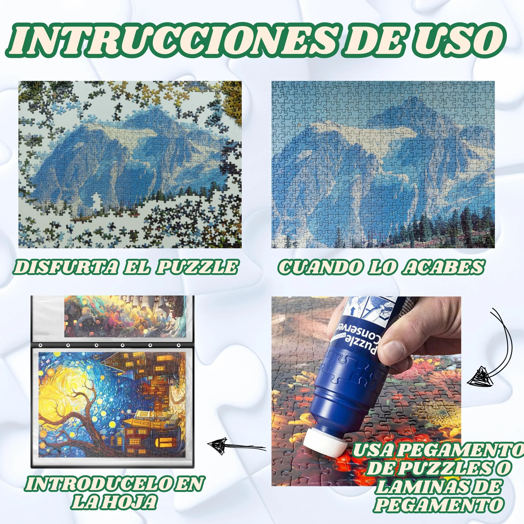 Carpeta de almacenamiento de Puzzles 1000 Piezas Capacidad 20