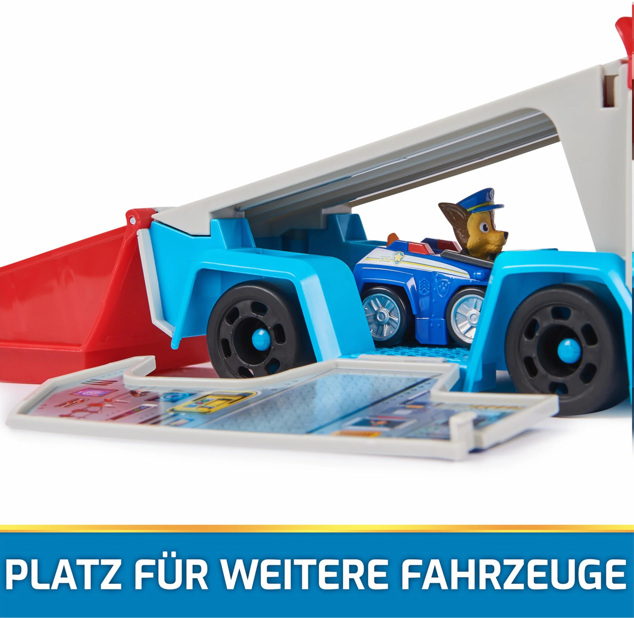 Patrulla Canina - Pack Coche Pup Squad Paw Patroller Transformable y Vehículo con Figura Chase - Patrulla Canina Juguetes - Juguetes Niños 3 años + - Regalo Niño 3 años +