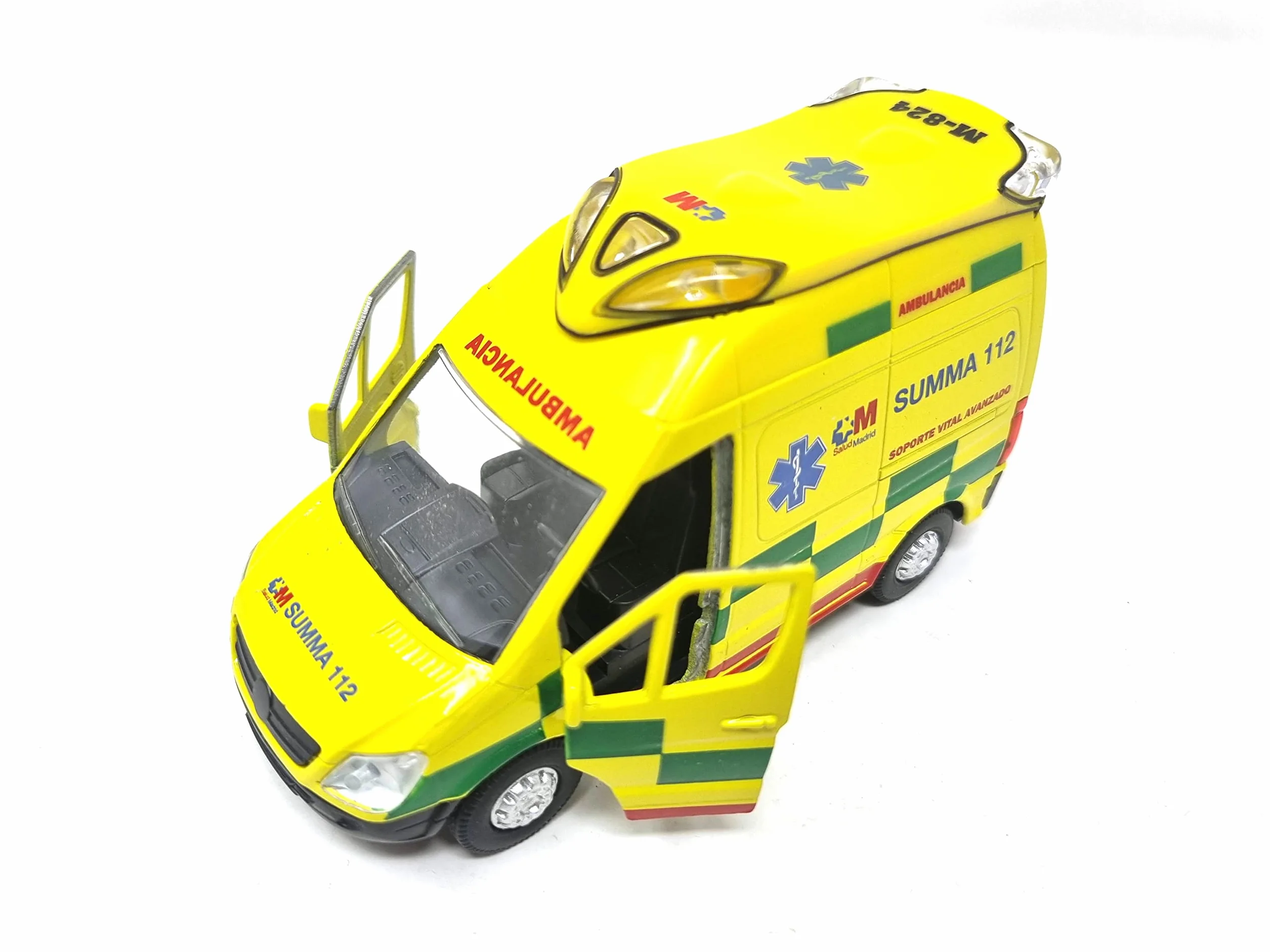 PLAYJOCS GT-8104 Ambulancia Summa Coche metálico Juguete para niños y coleccionistas.