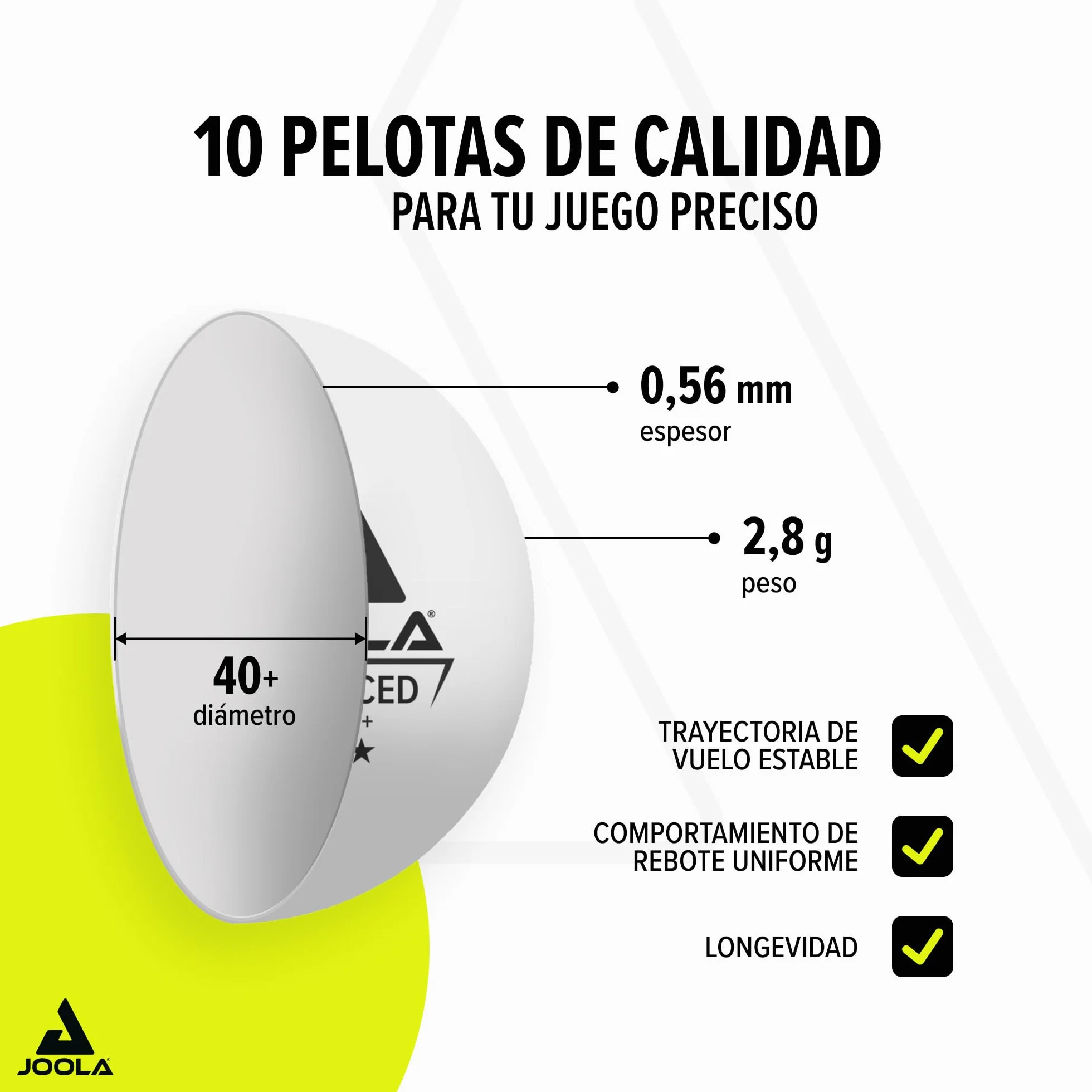 JOOLA Set Tenis de Mesa 4 Palas Pelotas Bolsa Transporte
