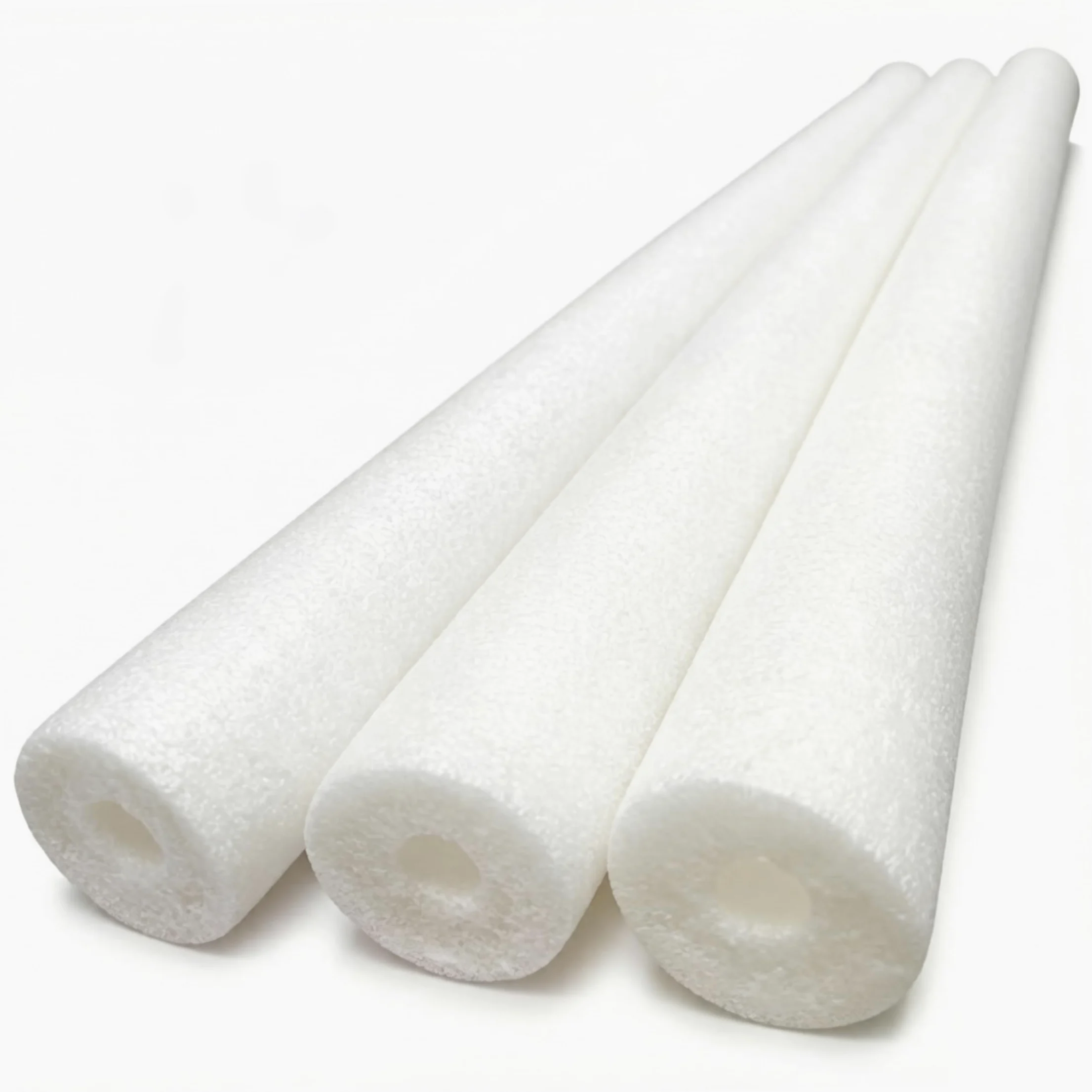 Pool Noodles, Paquete de 3, Espuma Hueca para Nadar, Color Blanco | Espuma suave y flexible, adecuada para todas las edades, ideal para practicar natación en piscina.