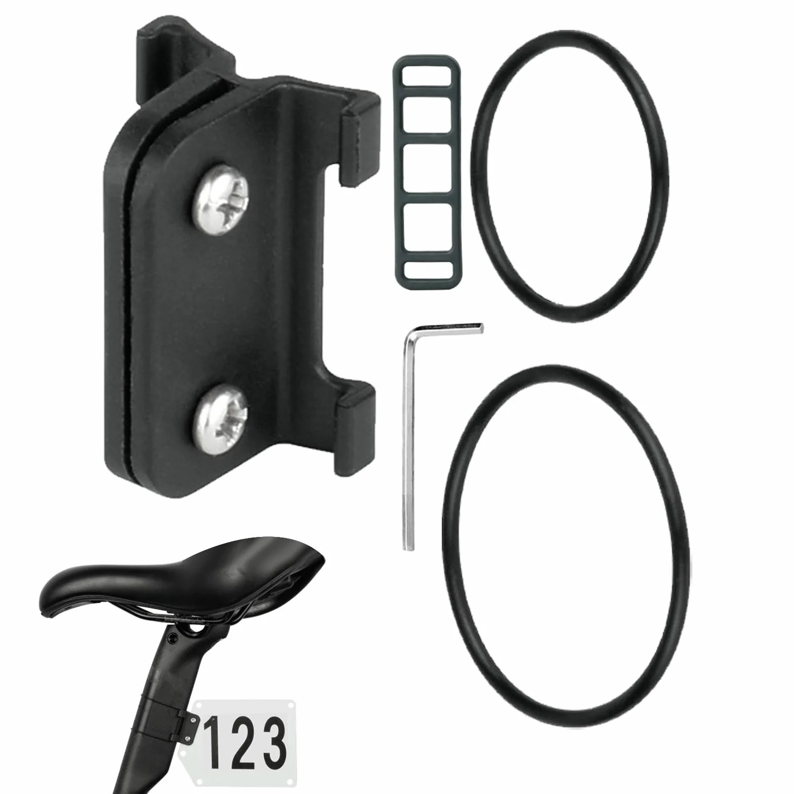 Monte Tag para Bicicletas Puerta de Placa de Número Duradero Ligero Accesorio Ciclismo Competiciones