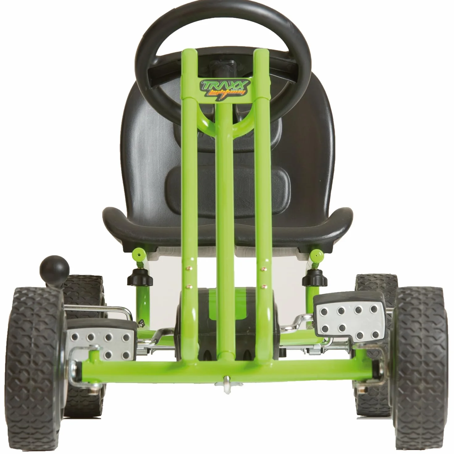 hauck Lightening Go Kart con Ruedas de Goma, Kart Pedales, Coches Niños, Freno de Mano, Asiento Ajustable en Tres Posiciones, 4-8 Años, Peso Max. Peso 50 kg, Respaldo alto, Verde