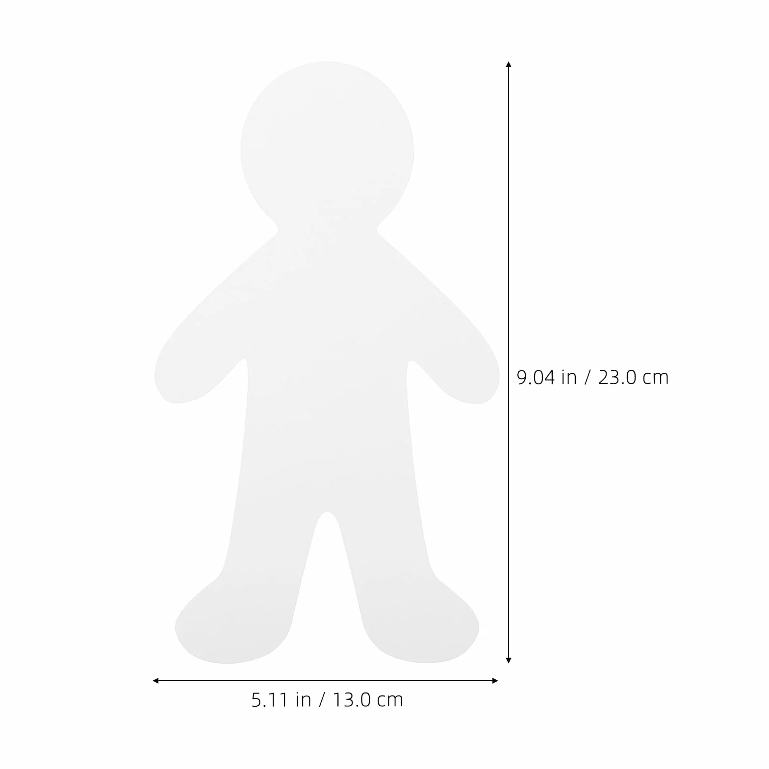 20 muñecos de papel blanco para pintar, figuras humanas de cartón para manualidades, niños, niñas, guardería, decoración escolar