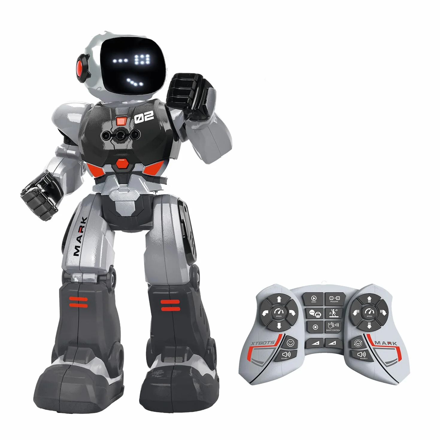 Xtrem Bots - Mark | Robot Juguete | Robot Niños 20 Expresiones Faciales Y Programable | Robots Inteligente Y Teledirigido | Juguetes Niño 5 Años O Más | Robotica para Niños | Regalo Niño 5 Años