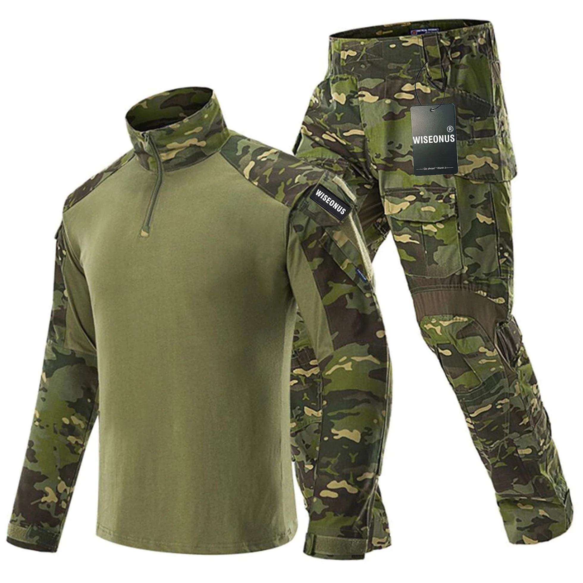 Pantalones tácticos militares airsoft BDU multibolsillos para hombre