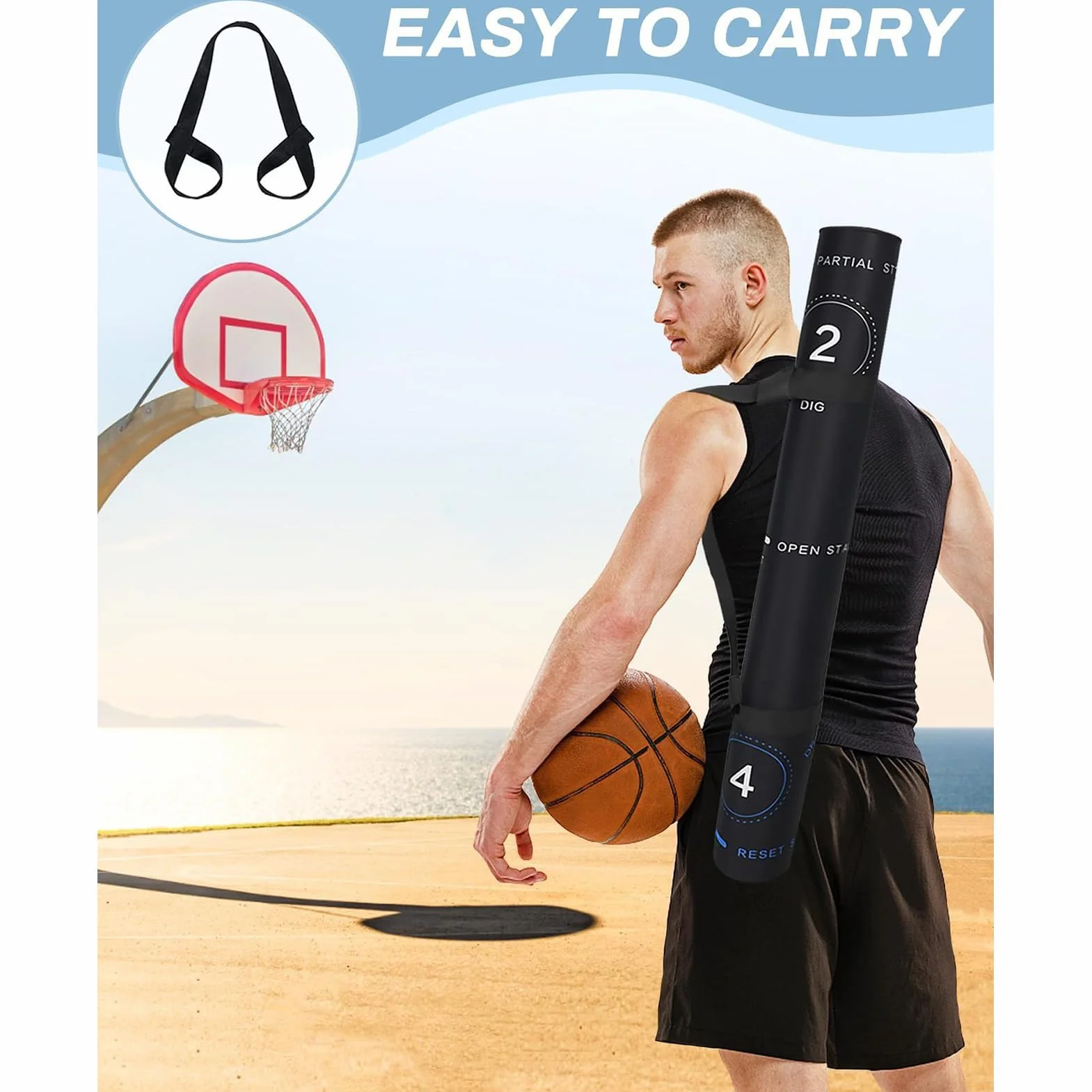 Esterilla de Entrenamiento Baloncesto y Fútbol Antideslizante 120 x 86 cm
