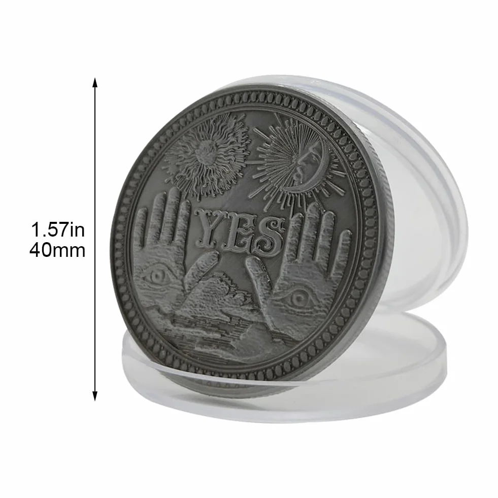 Patrón 1pc Sí No Desafío Cráneo De La Moneda, Estereoscópica Cobre Antiguo Recuerdo Colección De Moneda para Toss Game Collector