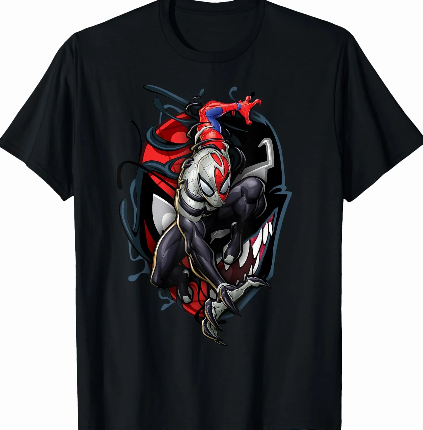 Marvel Spider-Man Venom Big Face Mashup Camiseta