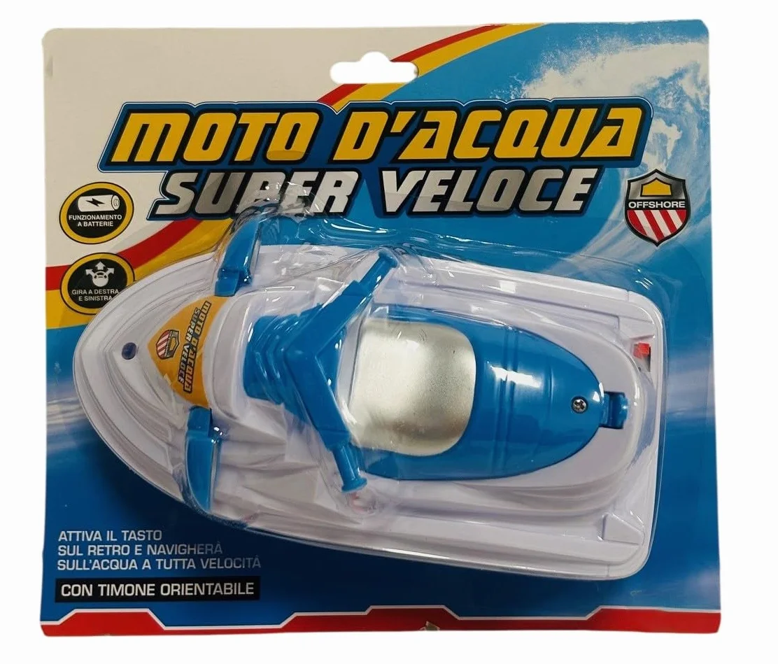 Generico Lancha de juguete a batería, moto de agua, Jet Sky, barco de juguete que funciona con lancha a pilas, súper rápido, 17 cm, juguete para niños, barco a motor eléctrico, juego Sea Race