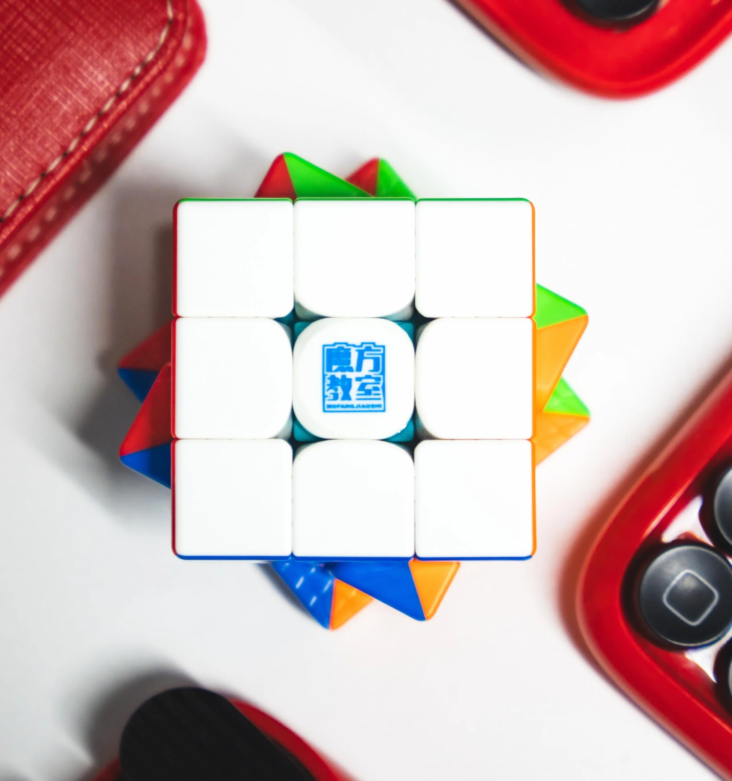 Moyu RS3M V5 3x3 SpeedCube, Professional 3x3 Magic Cube Stickerless RS3M V5 Magnetic Master Cube (Magnetic Dual Adjustment) Gift for Speed Cuber
