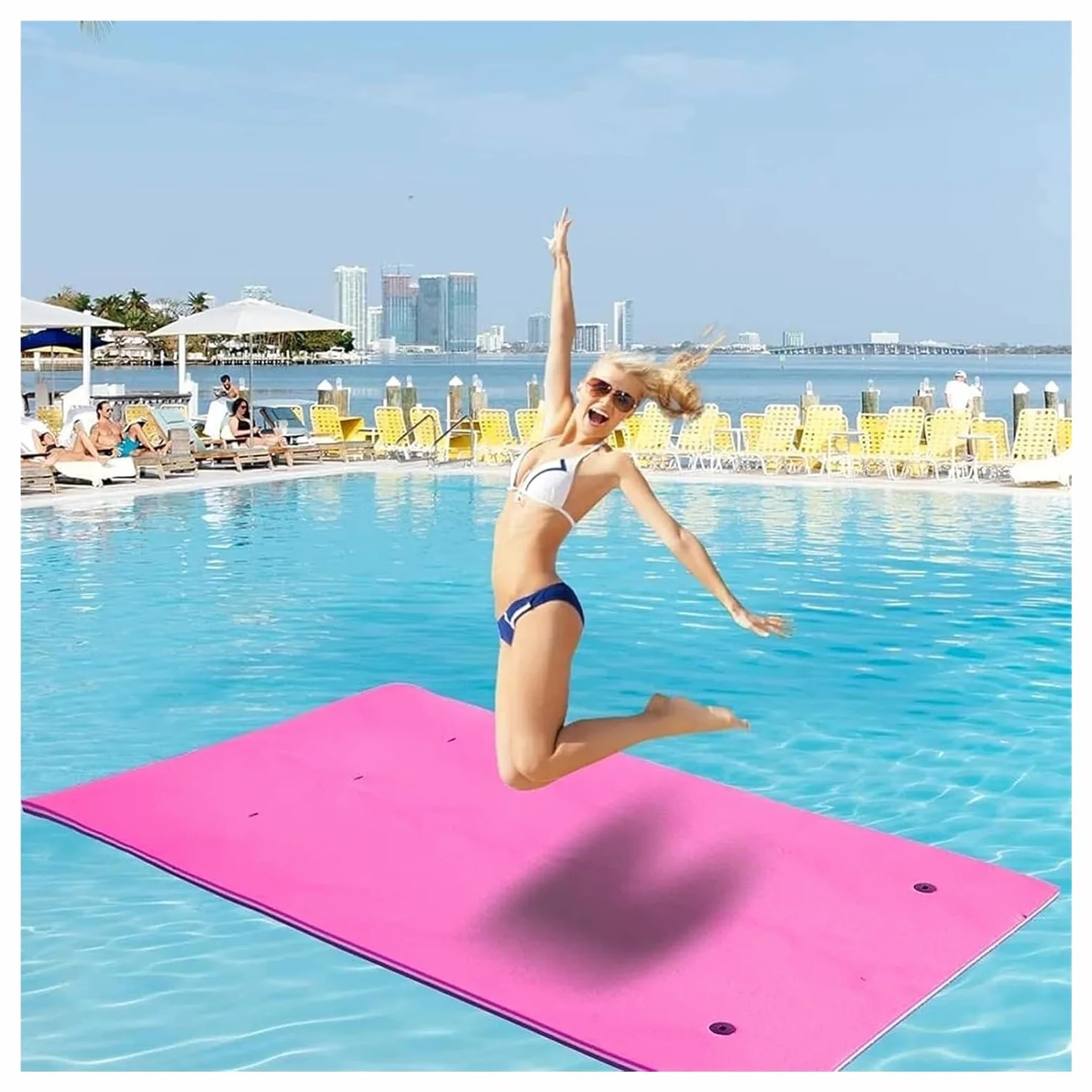 Colchoneta Flotante de Lirio, colchón acuático, for Relajarse y divertirse, for Playa, Lago Piscina