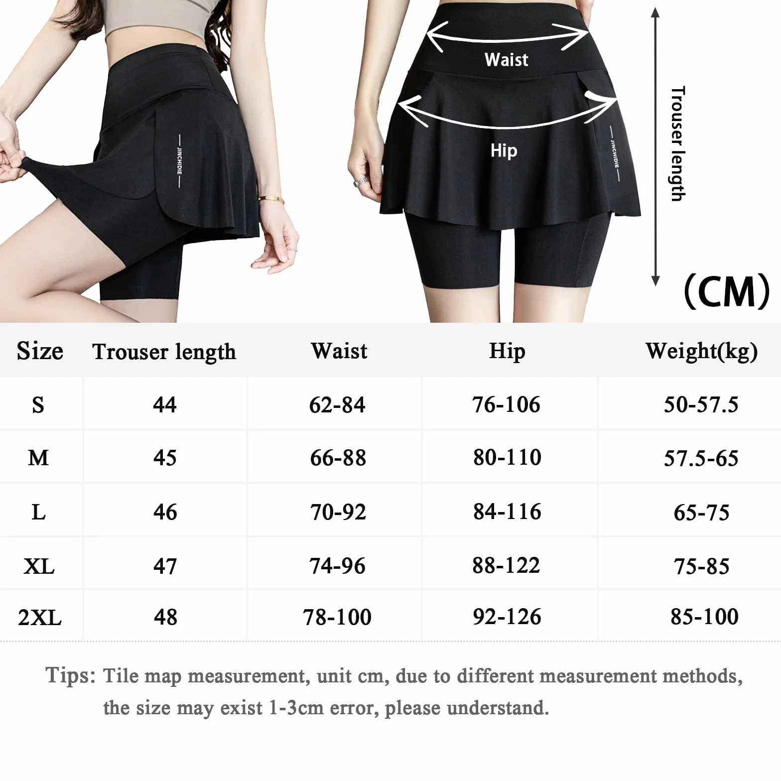 Falda Padel Mujer con Pantalón Incorporado, Cintura Alta, Bolsillo, Tejido Transpirable, Ropa Deportiva para Golf, Running, Yoga