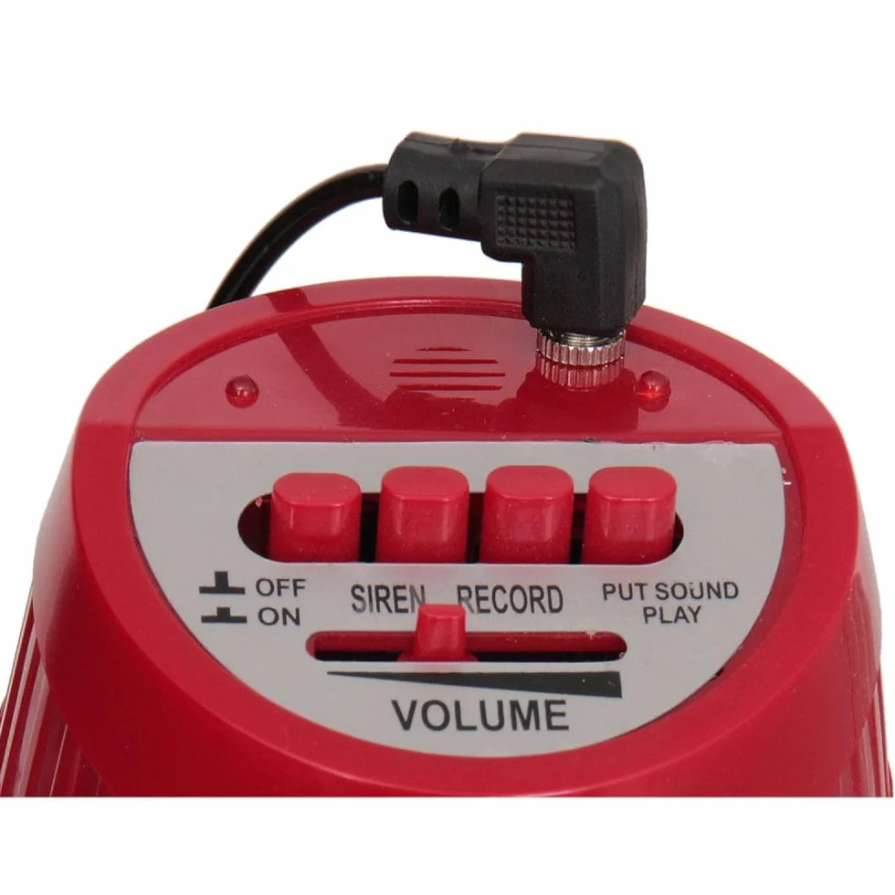 Megáfono recargable 35W con micrófono extraíble USB SD AUX MP3 Blanco Rojo