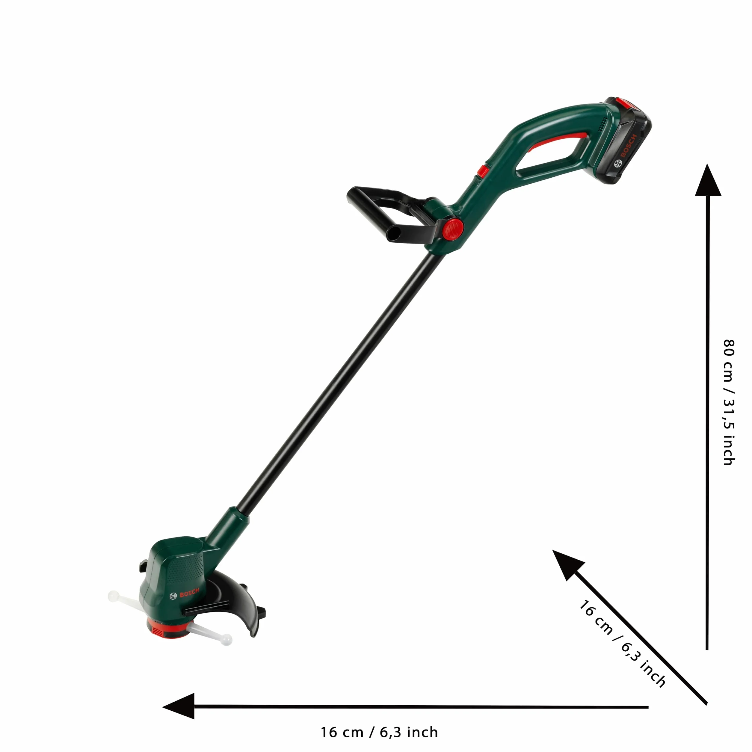 Theo Klein 2774 Bosch Cortacésped Easy Cut, Juguete Adecuado para niños. Función de Sonido y luz, con Cabezal de Corte Giratorio e Iluminado, Juguete para niños a Partir de 3 años
