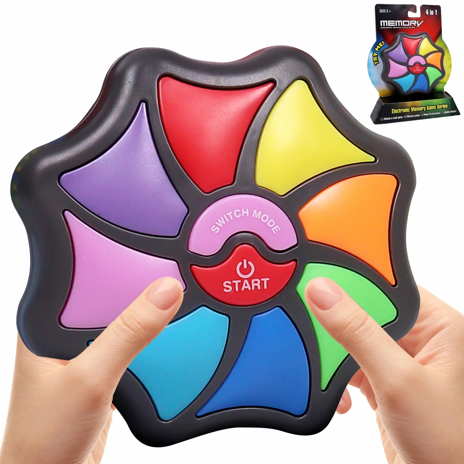 Juego de entrenamiento de memoria, juego de memoria electrónica para niños, juego de reacción multijugador con luces y sonidos, para entrenar el cerebro y las reacciones de los dedos, regalos para