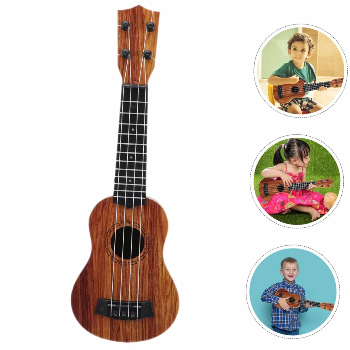 Ukelele De Juguete Infantil Diseño Realista Instrumento Musical para Niño para Mini Niño y