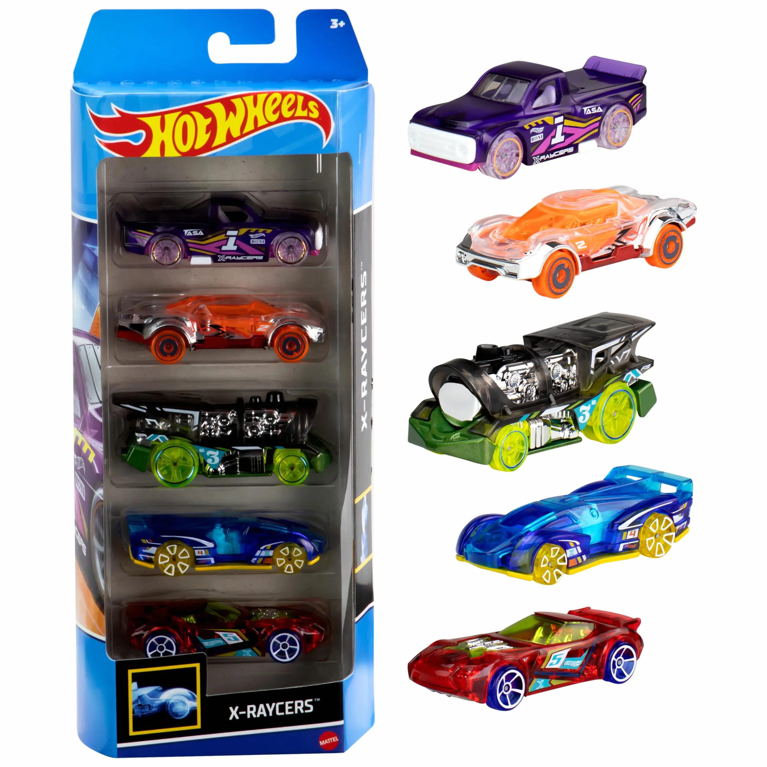 Hot Wheels - Paquete de 5 autos a escala 1:64, regalo para coleccionistas y niños a partir de 3 años (los estilos pueden variar), 01806