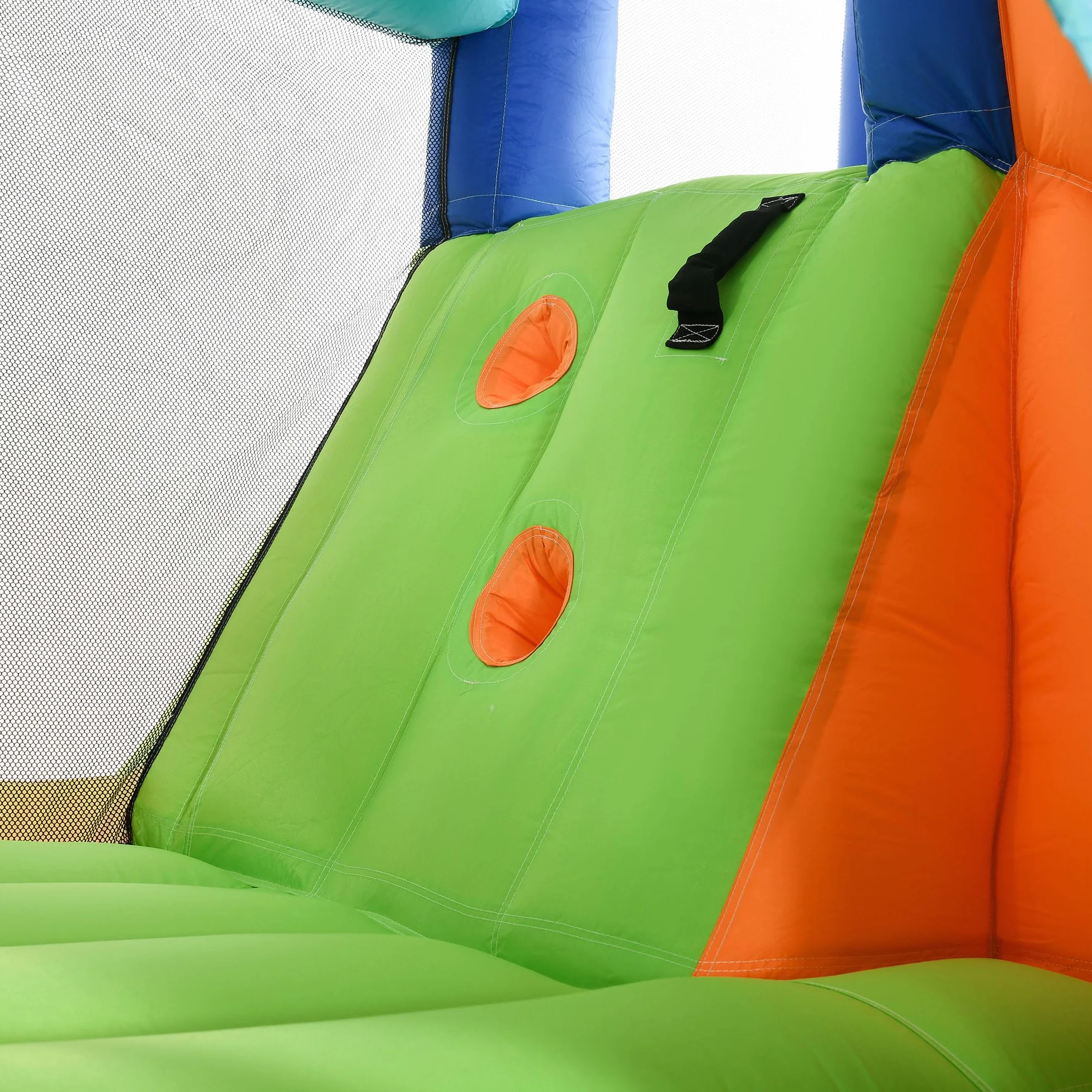 Outsunny Castillo Hinchable Infantil 7 en 1 Castillo Hinchable para Niños Parque Acuático con Tobogán Piscina Muro de Escalada Inflador y Bolsa de Transporte 430x420x200 cm Multicolor
