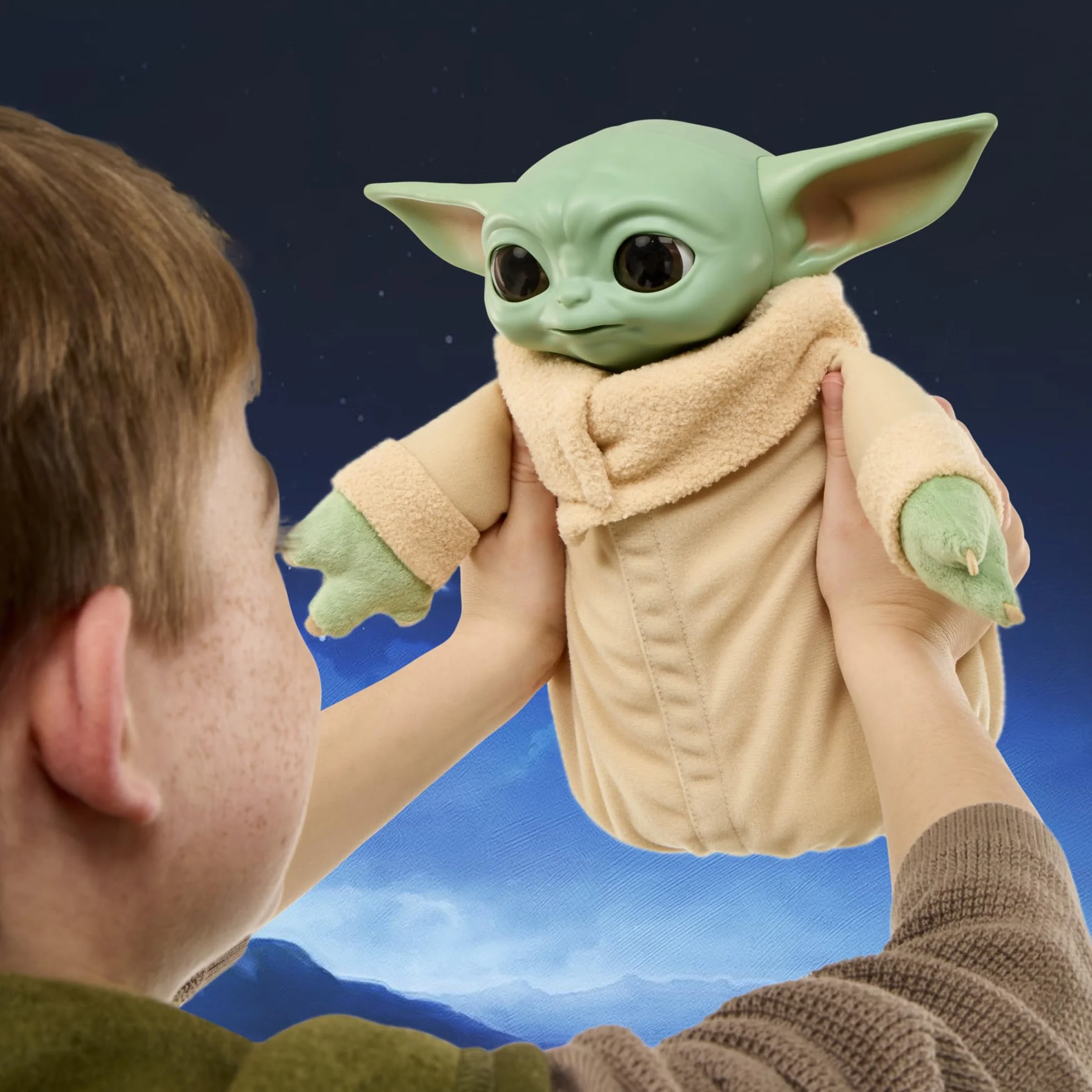 Star Wars, Grogu Compañero de acción, Peluche animatrónico Interactivo de 25 cm, The Mandalorian & Grogu, Juguetes para niños y niñas a Partir de 4 años