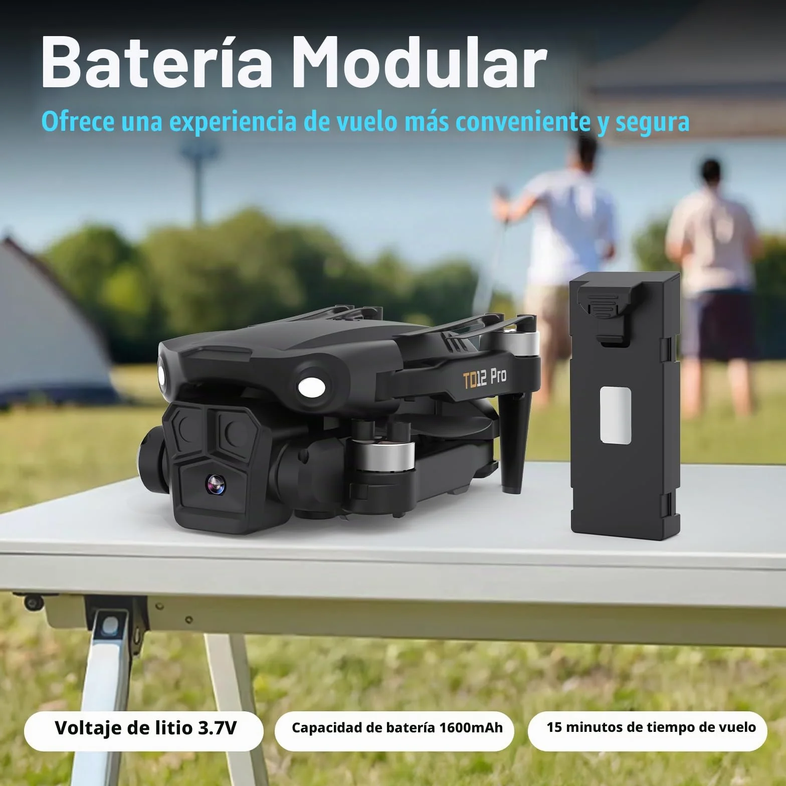 Toladrone TD12PRO Mini Dron con Cámara 1080P, Dron Plegable para Adultos, Cuadricóptero RC