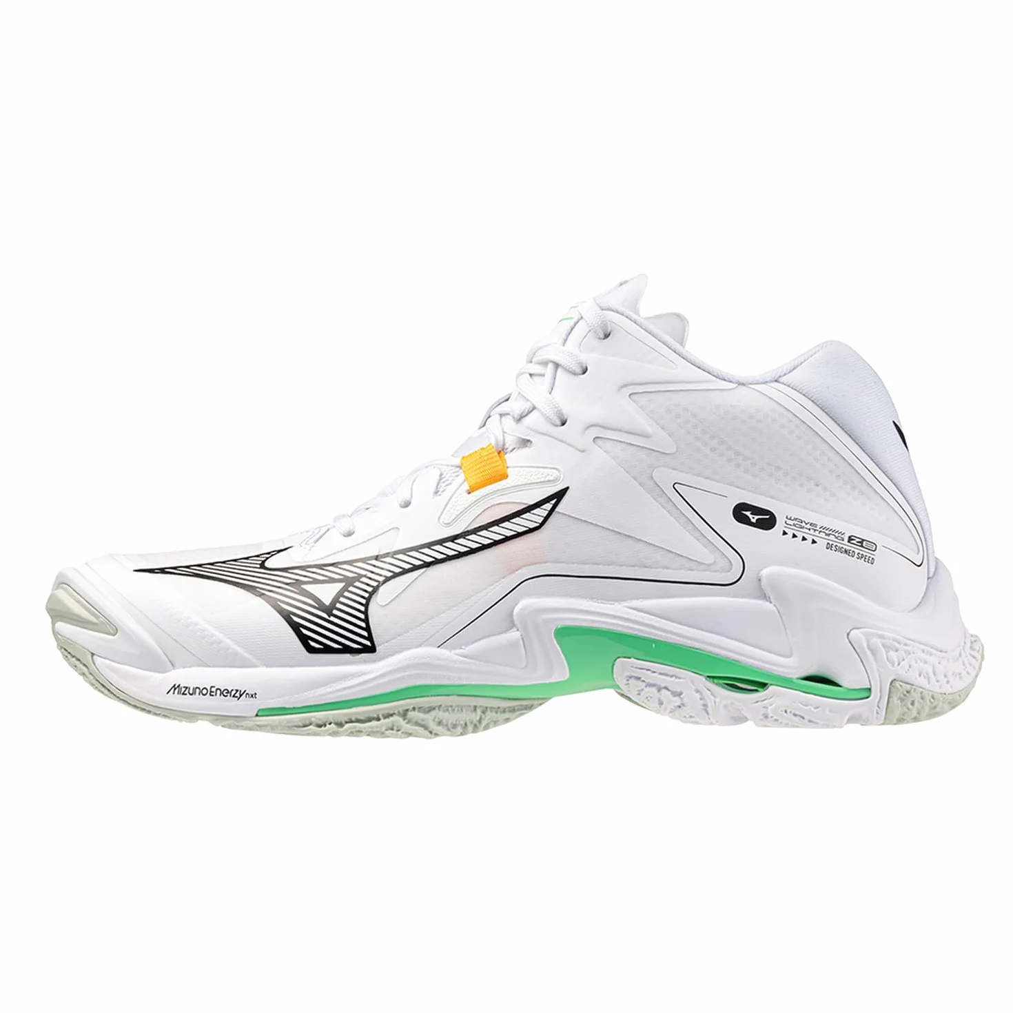 Mizuno Wave Lightning Z8 Mid Zapatillas de voleibol blanco negro Frozen Emerald