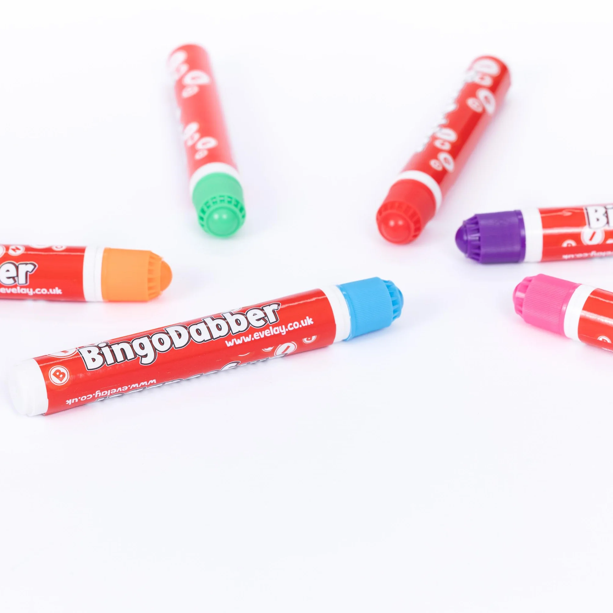 evelay Bingo Dabbers - Rotuladores de colores mixtos para juegos de boletos de bingo (paquete de 12)