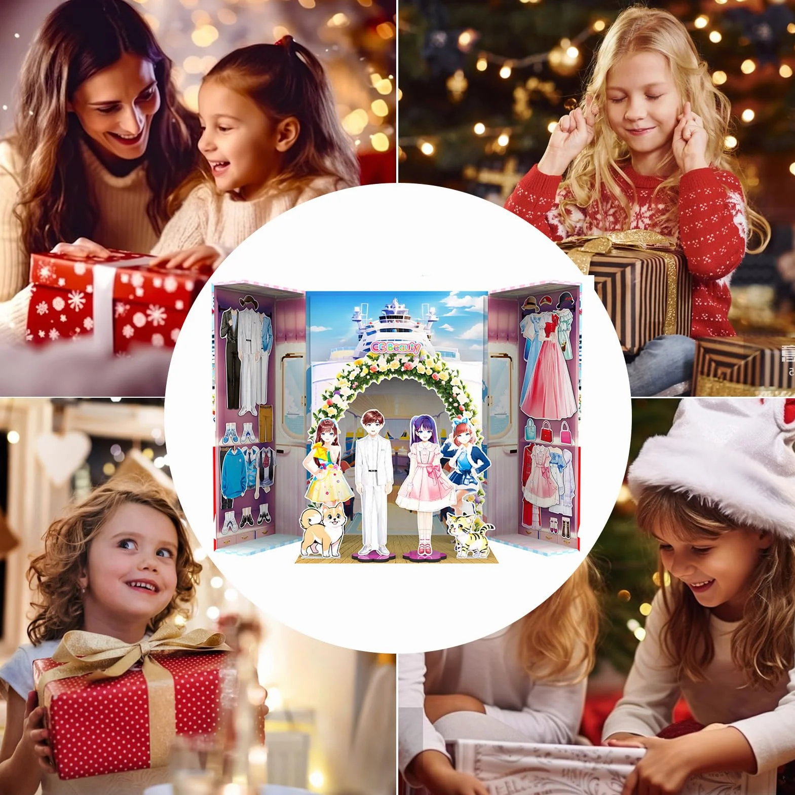 Muñecas de Papel para niñas | Vestir Magnéticas Muñecas Princesas de Papel, Educativo de simulación y Juego de Viaje, Juegos de Vestir multifuncionales para niños, niñas y niños