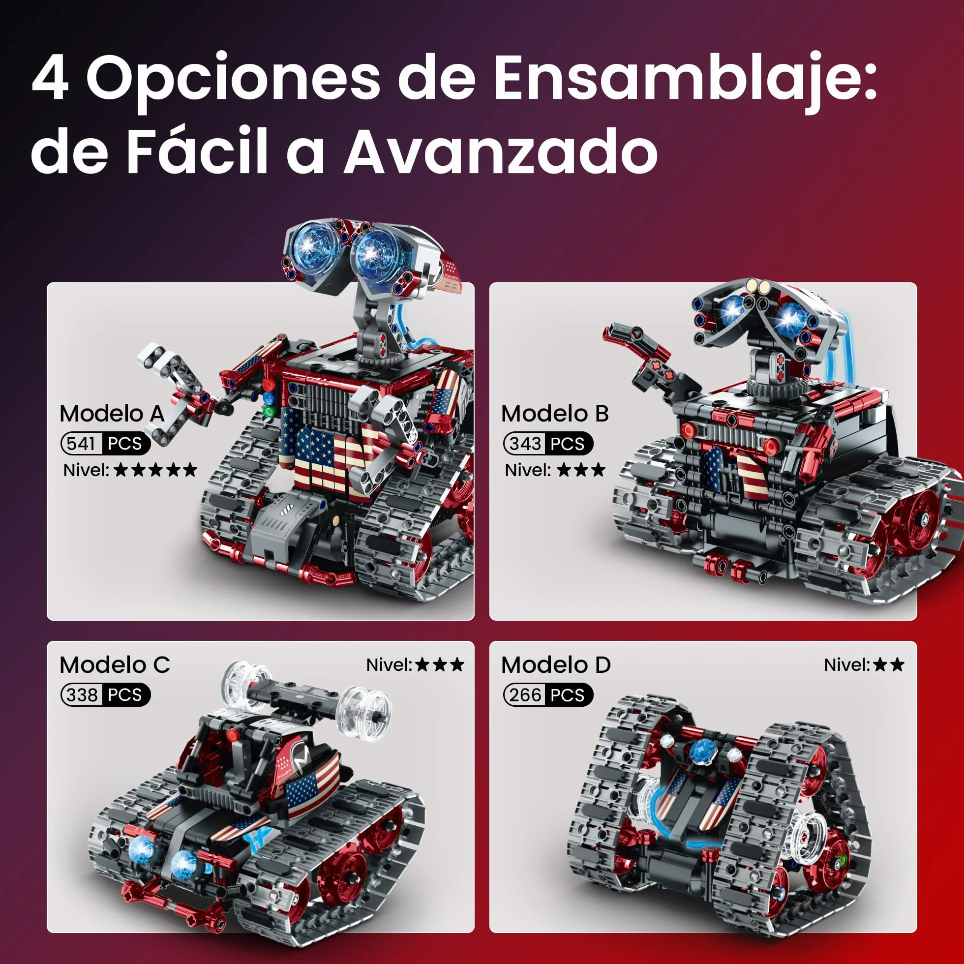 Sillbird Technic Robot Transformable Controlado por App, Robótico 4en1 a Control Remoto, Juguetes de Construcción con Programación, Regalos Creativos para Niños de 8 a 12 + Años (631 Piezas)