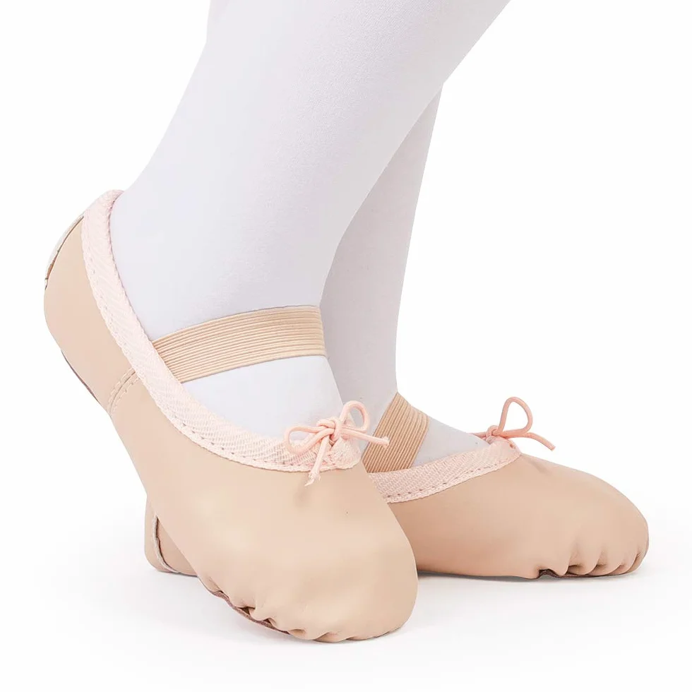 Zapatillas de Danza Cuero Ballet y Gimnasia para Niña y Mujer